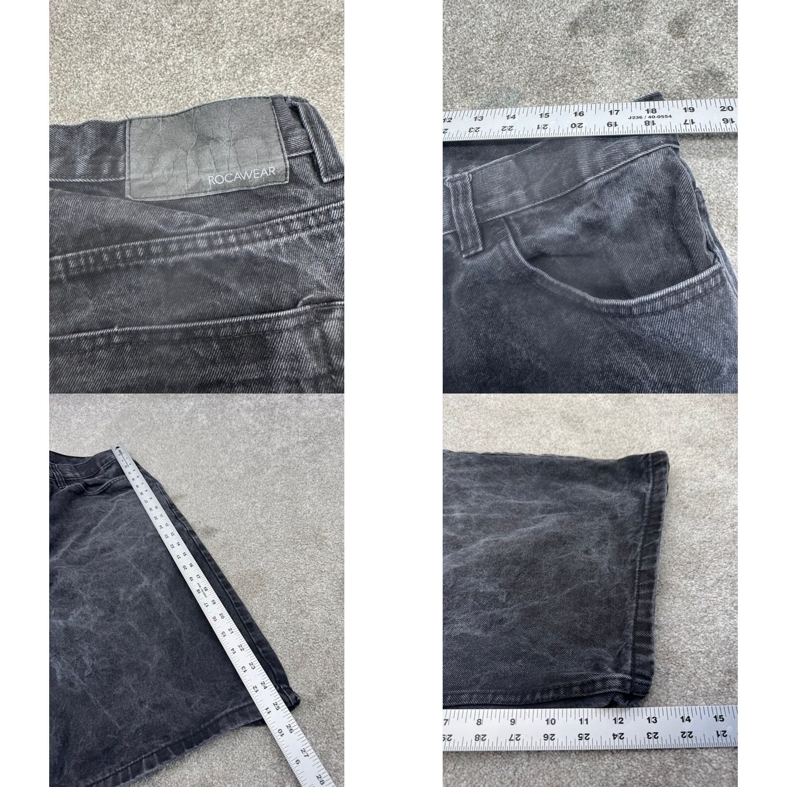 Rocawear Rocawear Jeans Shorts Men's 38x13 Black Denim Baggy Hip Hop 100% Cotton 6297 Vintage 90s Mens Size US 38 / EU 54 - 8 Thumbnail