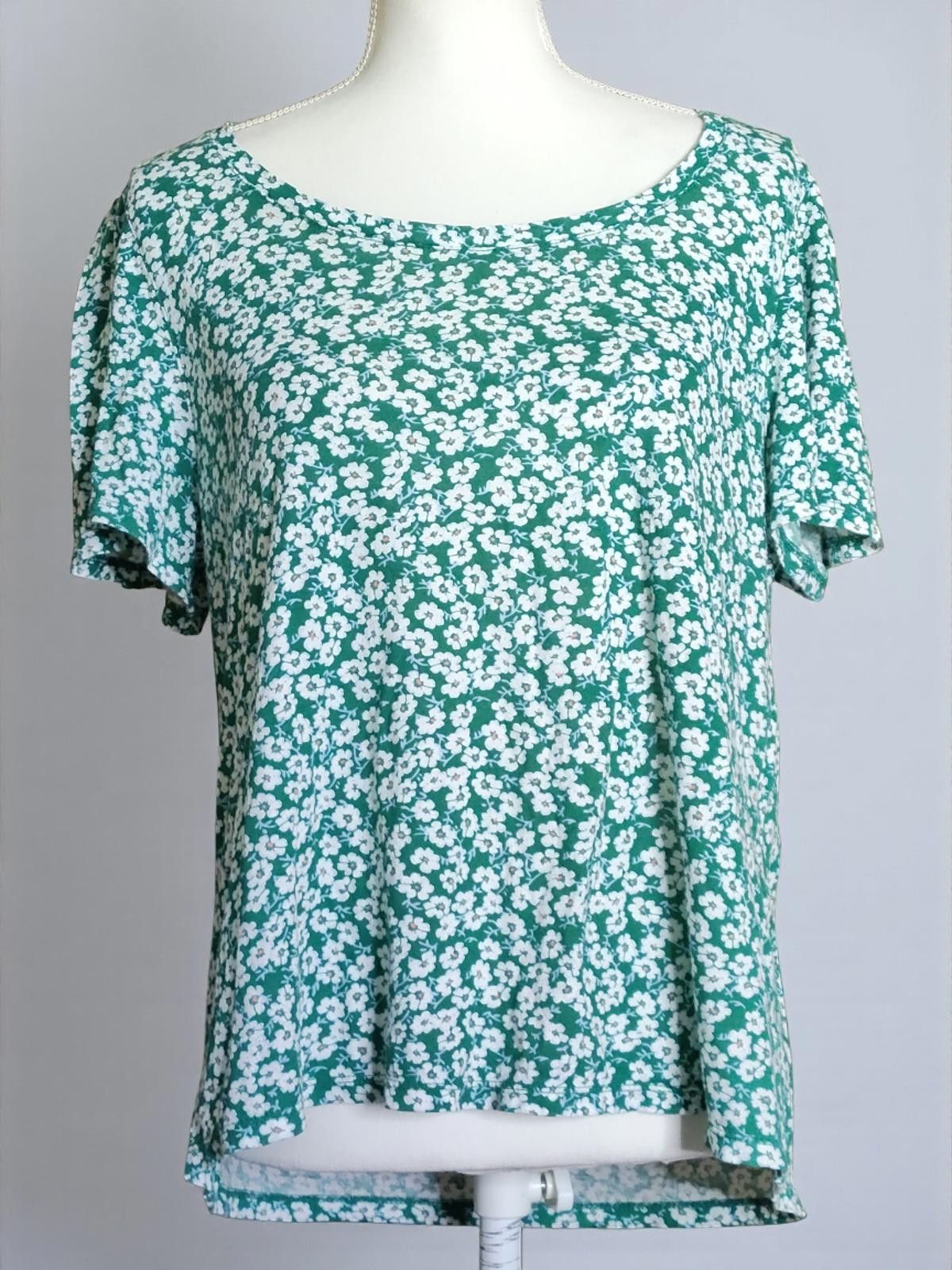 Lucky Brand Lucky Brand Large Sleeve Blouse in Green Floral Print Size L / US 10 / IT 46 - 3 Thumbnail