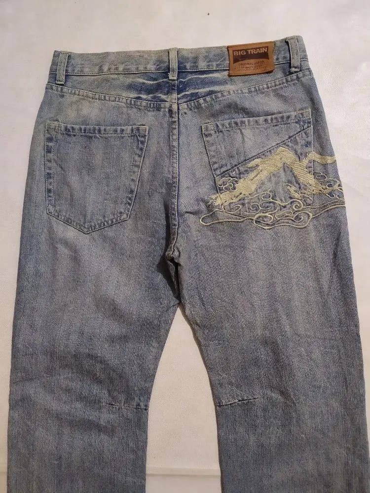 Japanese Brand Big Train Japan Patchwork Denim Size US 31 - 8 Thumbnail