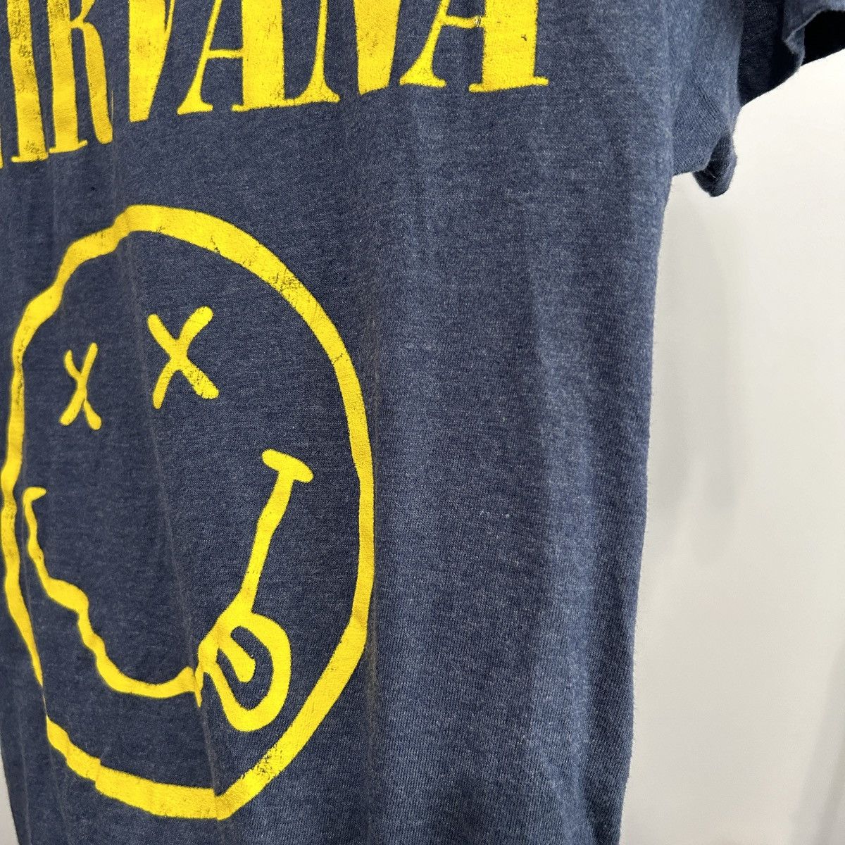 Nirvana Nirvana Dark Blue and Yellow Graphic Tee Sz Small - "Harley" Size S / US 4 / IT 40 - 12 Thumbnail