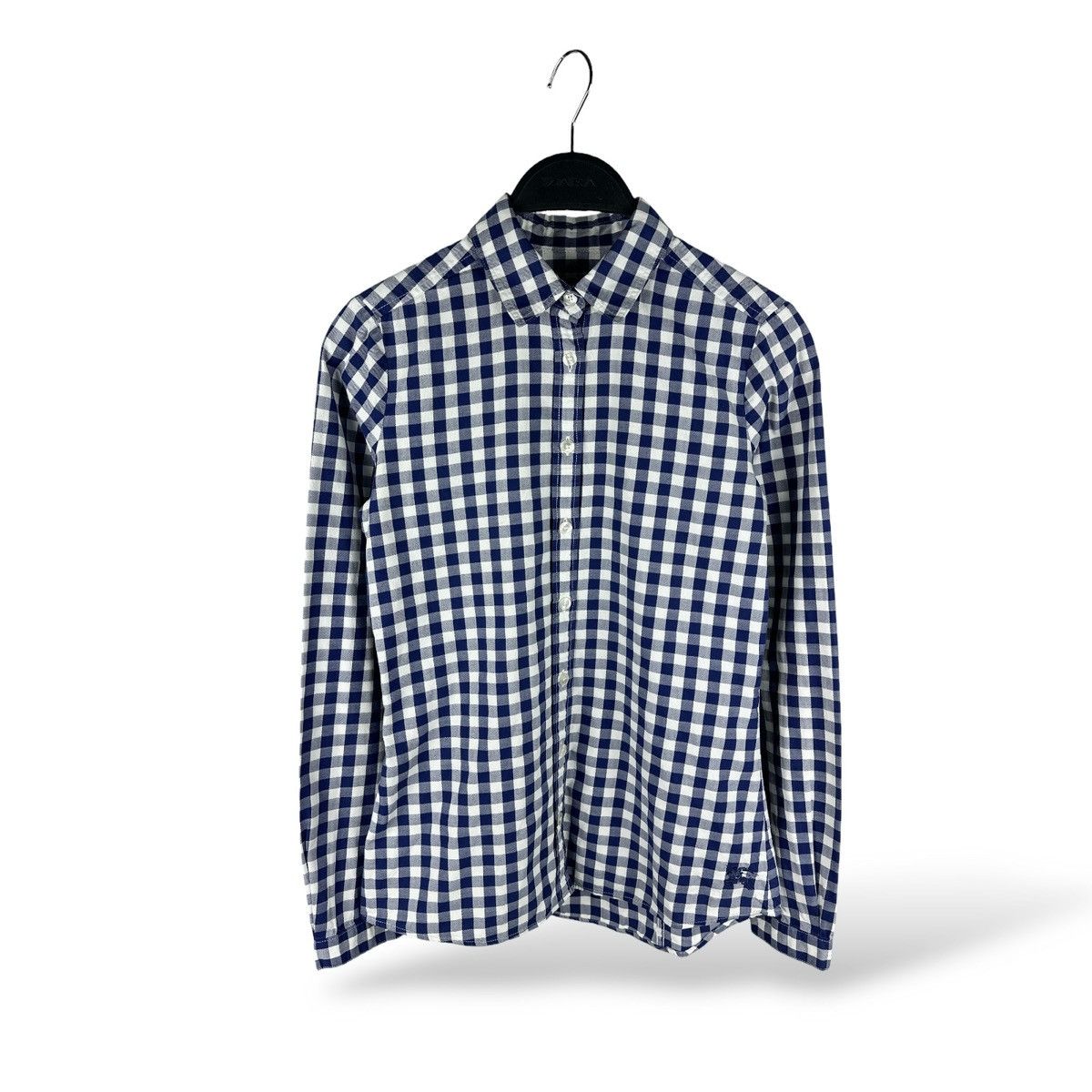 Burberry Burberry Brit Blue White Check Shirt Long Sleeve Women’s XXS Size XXS / US 00 / IT 34 - 1 Thumbnail