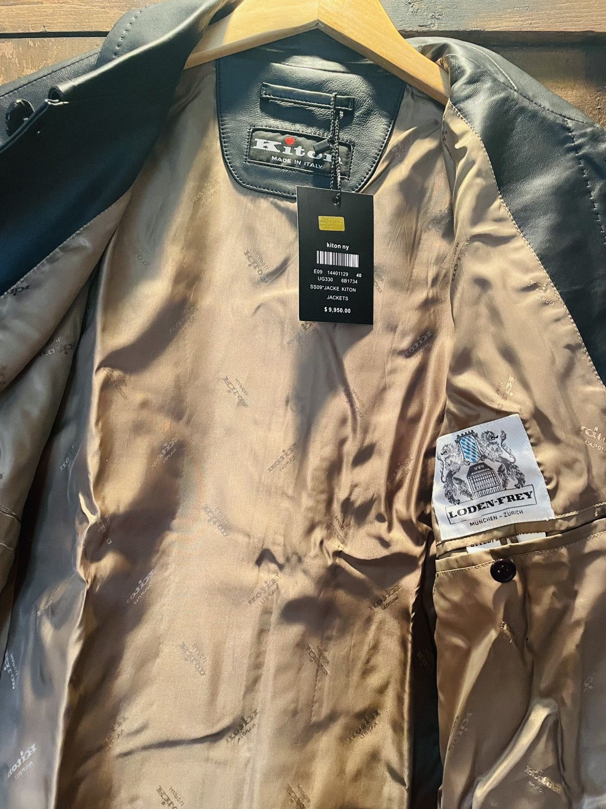 Kiton Sheepskin Leather Jacket Size US L / EU 52-54 / 3 - 6 Thumbnail