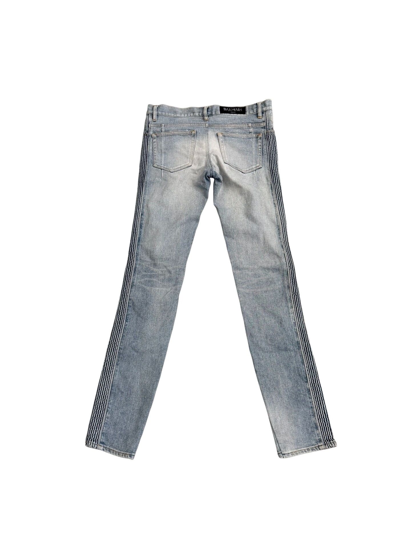 Balmain Balmain Ribbed Side Jeans Size 29 Size US 29 - 1 Thumbnail