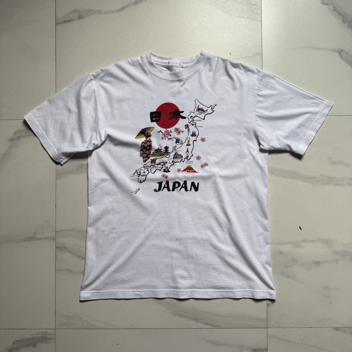 Japanese Brand Vintage Y2K Japan Cultural Map Tee Size US M / EU 48-50 / 2 - 2 Thumbnail