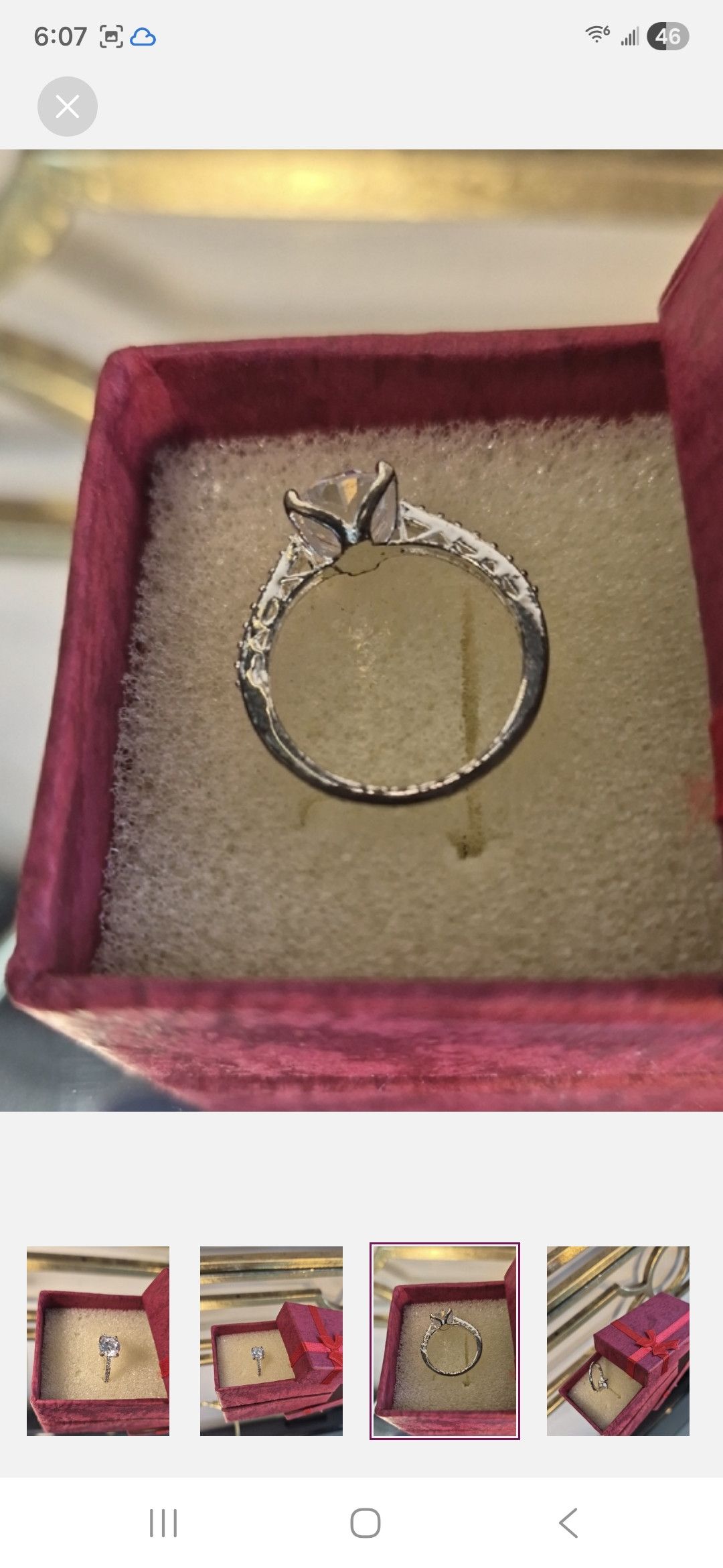 Other Round Clear Stone Pavé Band Ring-Cubic Zirconium Size ONE SIZE - 3 Thumbnail