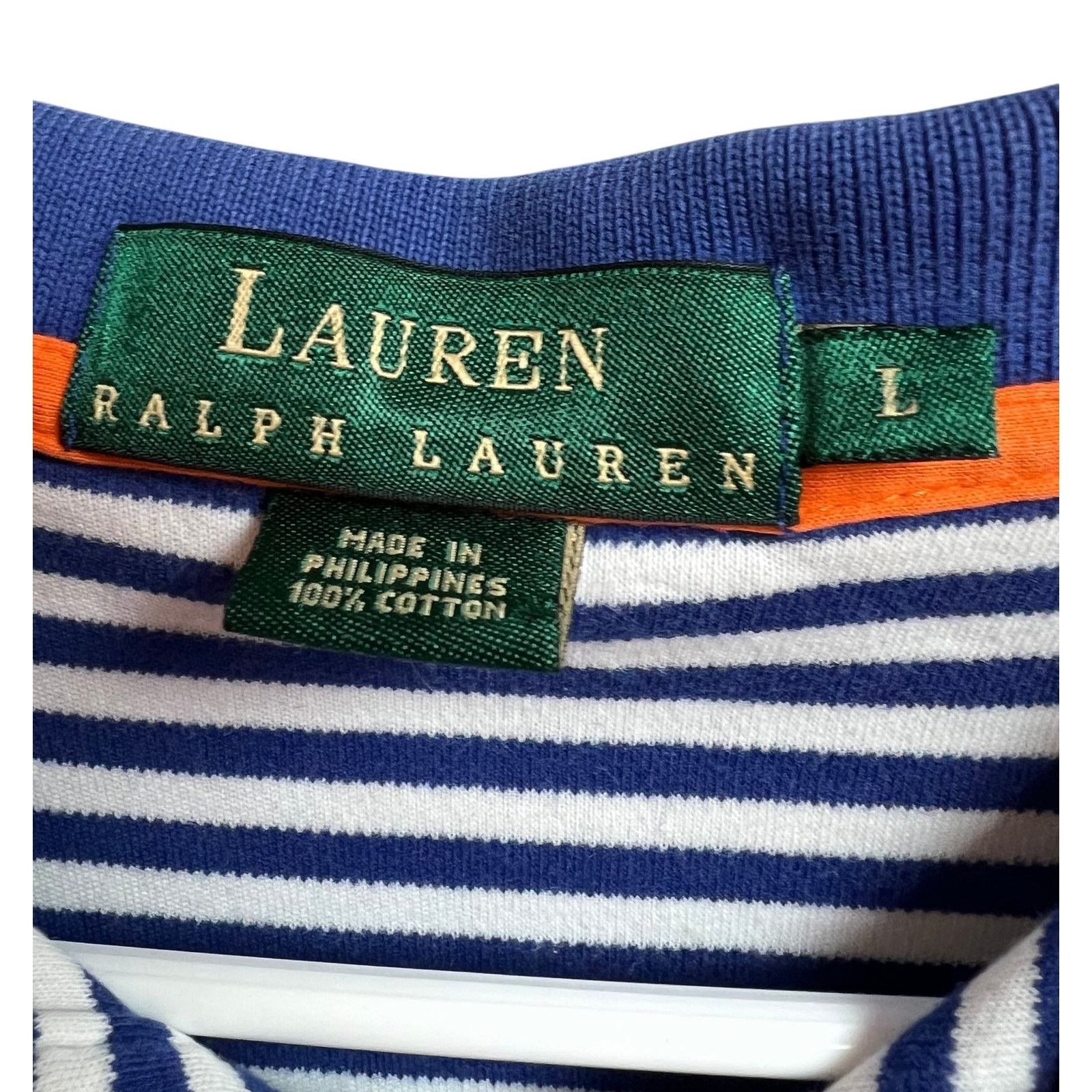 Ralph Lauren Lauren Ralph Lauren Polo Large Short Sleeve White Blue Size US L / EU 52-54 / 3 - 2 Thumbnail
