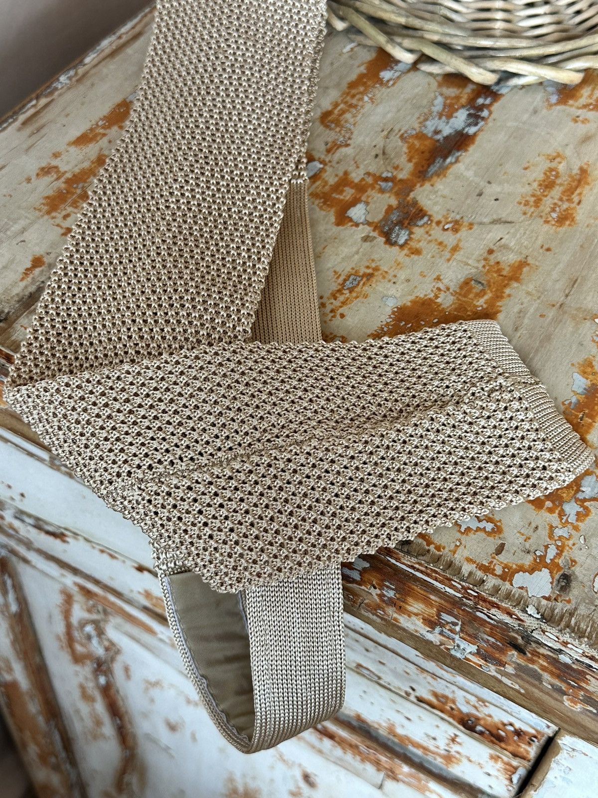Other Vintage Italian Brand SevenFold Handmade Silk Tie Size ONE SIZE - 9 Thumbnail
