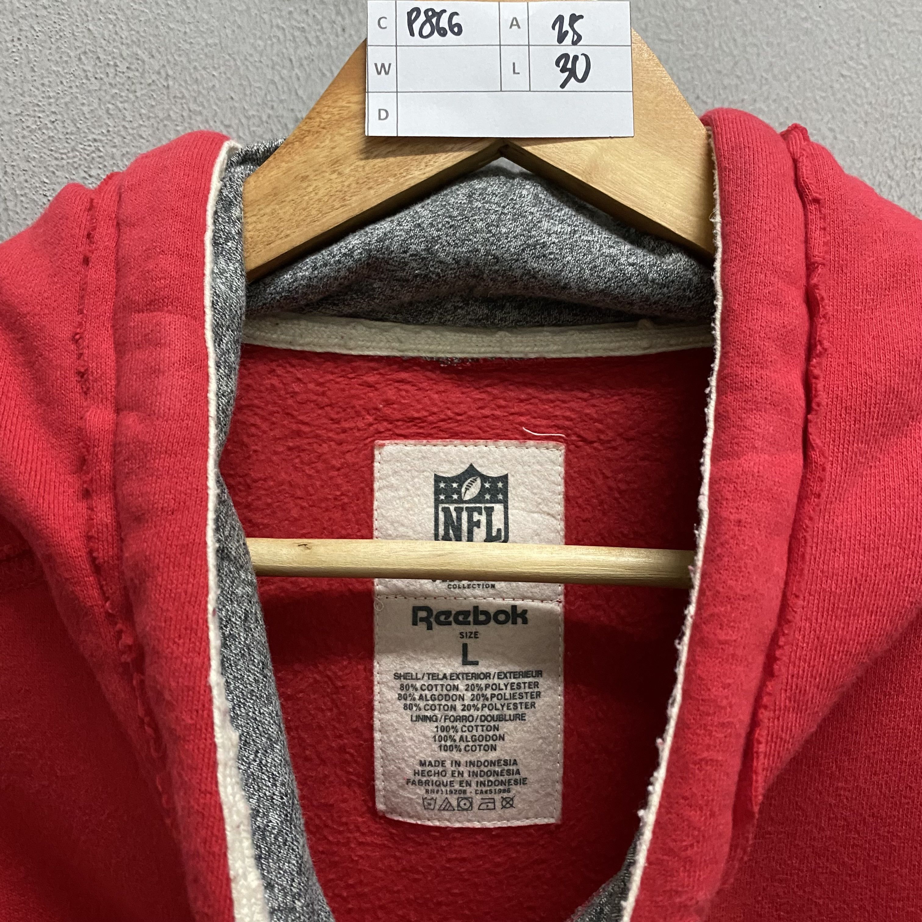 NFL New England Patriots Embroidered Logo Hoodie Large Size US L / EU 52-54 / 3 - 7 Thumbnail