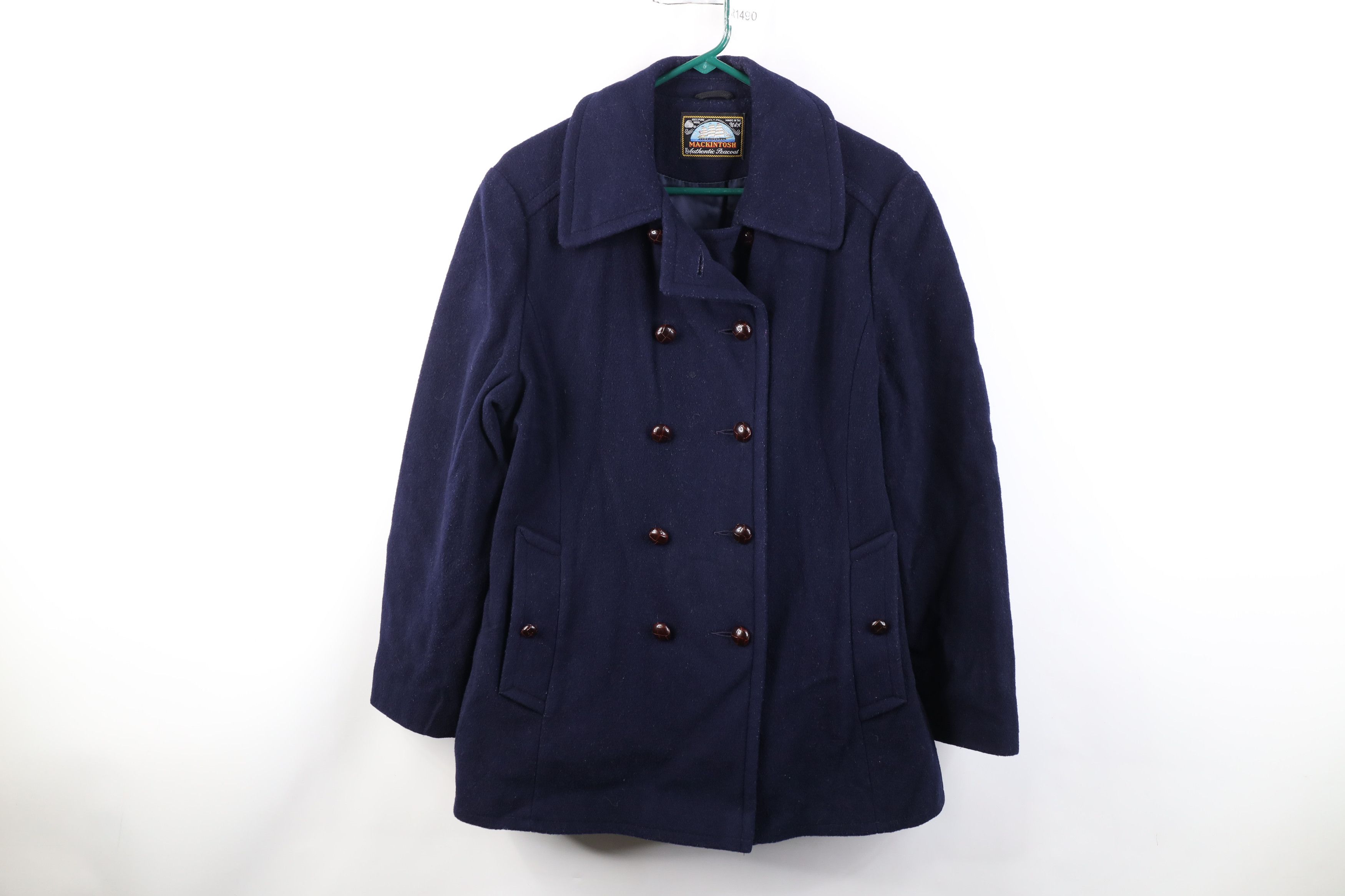 Vintage Vintage 70s Double Breasted Wool Peacoat Jacket Blue USA Size XXL / US 16-18 / IT 52-54 - 1 Thumbnail