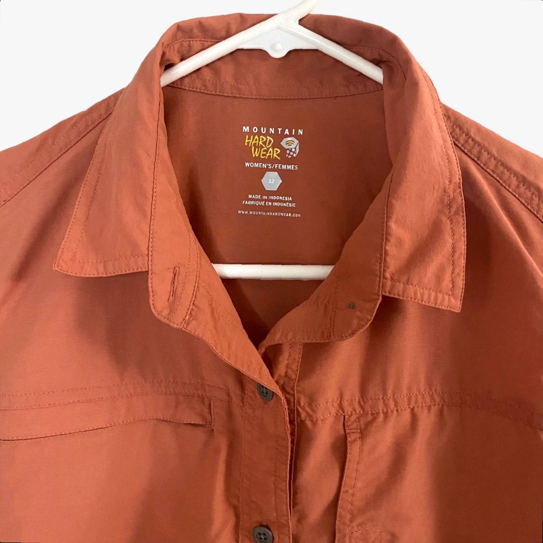 Mountain Hardwear VINTAGE Mountain Hardwear Button Up Shirt Sleeveless Womens 12 Orange Pocket Hiking Top Size XL / US 12-14 / IT 48-50 - 4 Thumbnail