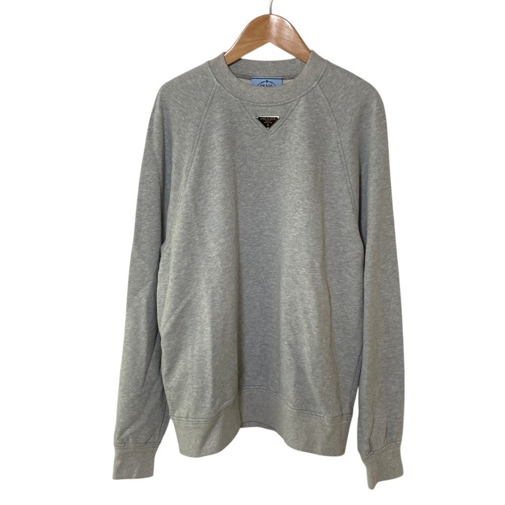 Prada Prada Prada Triangle Logo Raglan Sweatshirt Textile Sweatshirts & Hoodies 134668 DUTY FREE for USA Size ONE SIZE - 1 Thumbnail