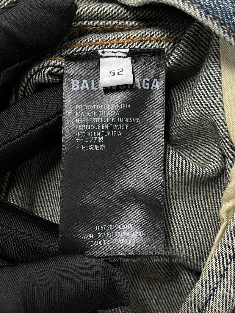 Balenciaga Balenciaga Embroidered Logo Denim Jacket. Size US L / EU 52-54 / 3 - 5 Thumbnail