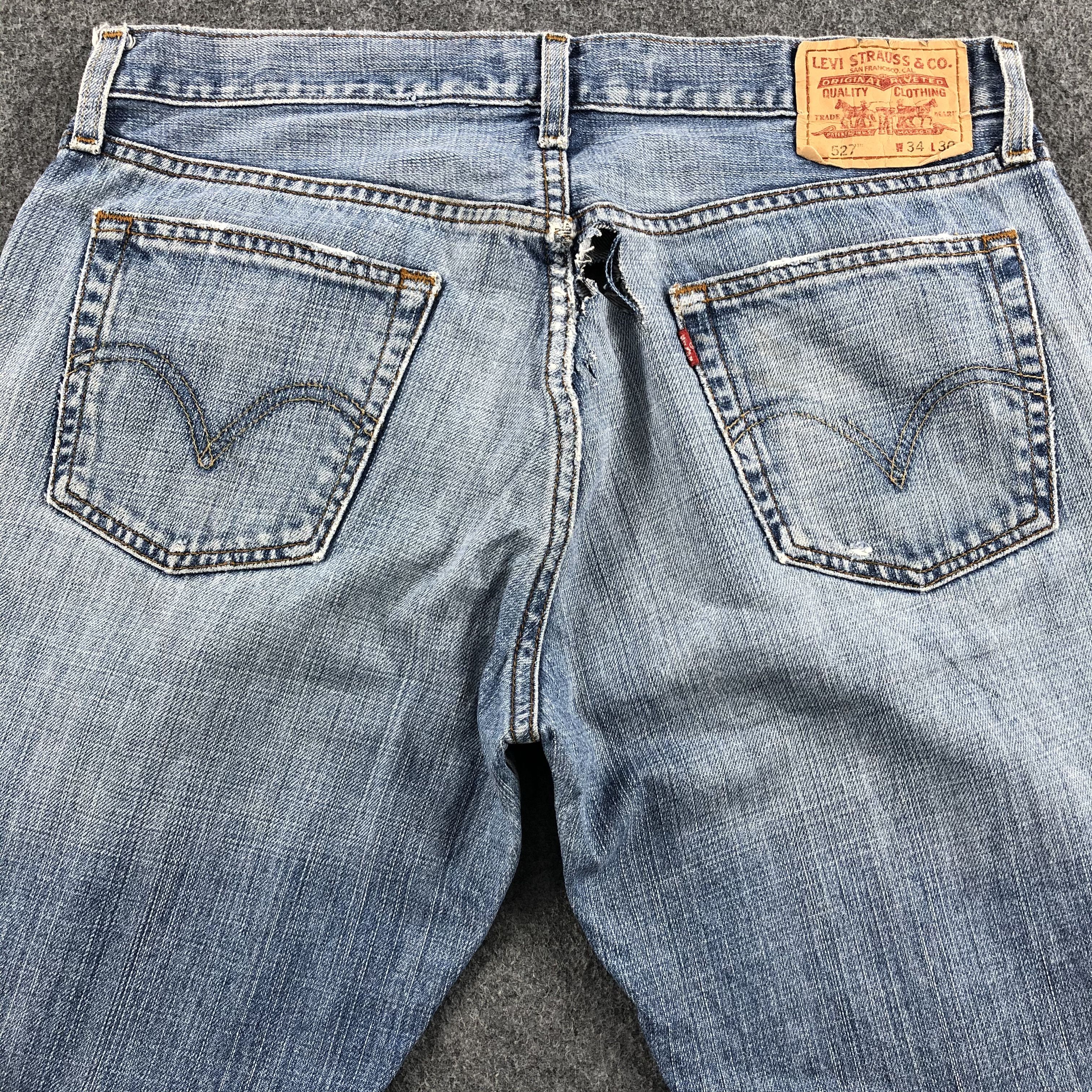 Levi's Vintage Light Wash Levis 527 Flare Jeans-J1532 Size US 34 / EU 50 - 4 Thumbnail