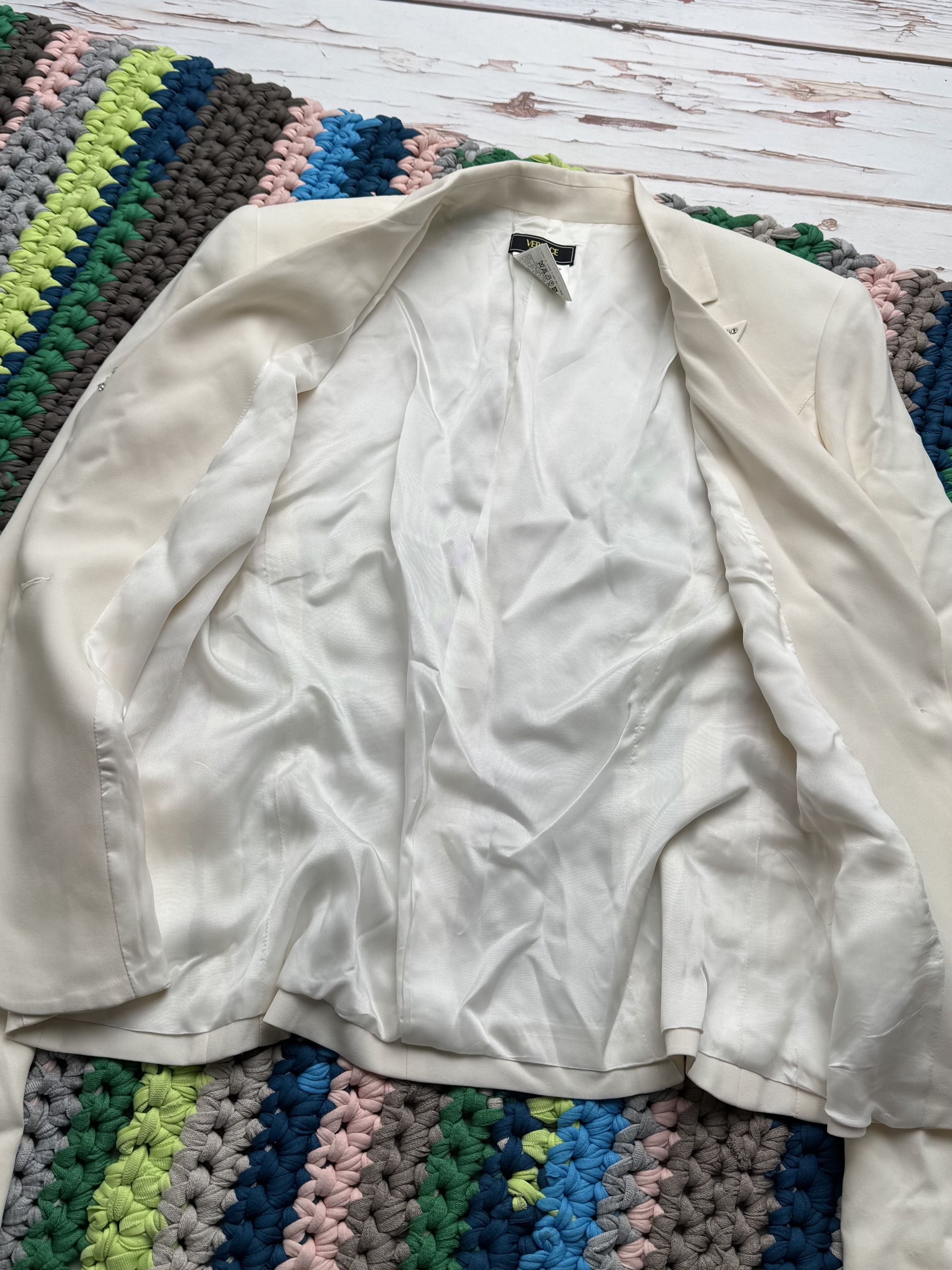 Versace Vintage Versace Embellished Silk Blazer Designer Jacket Size S / US 4 / IT 40 - 6 Thumbnail
