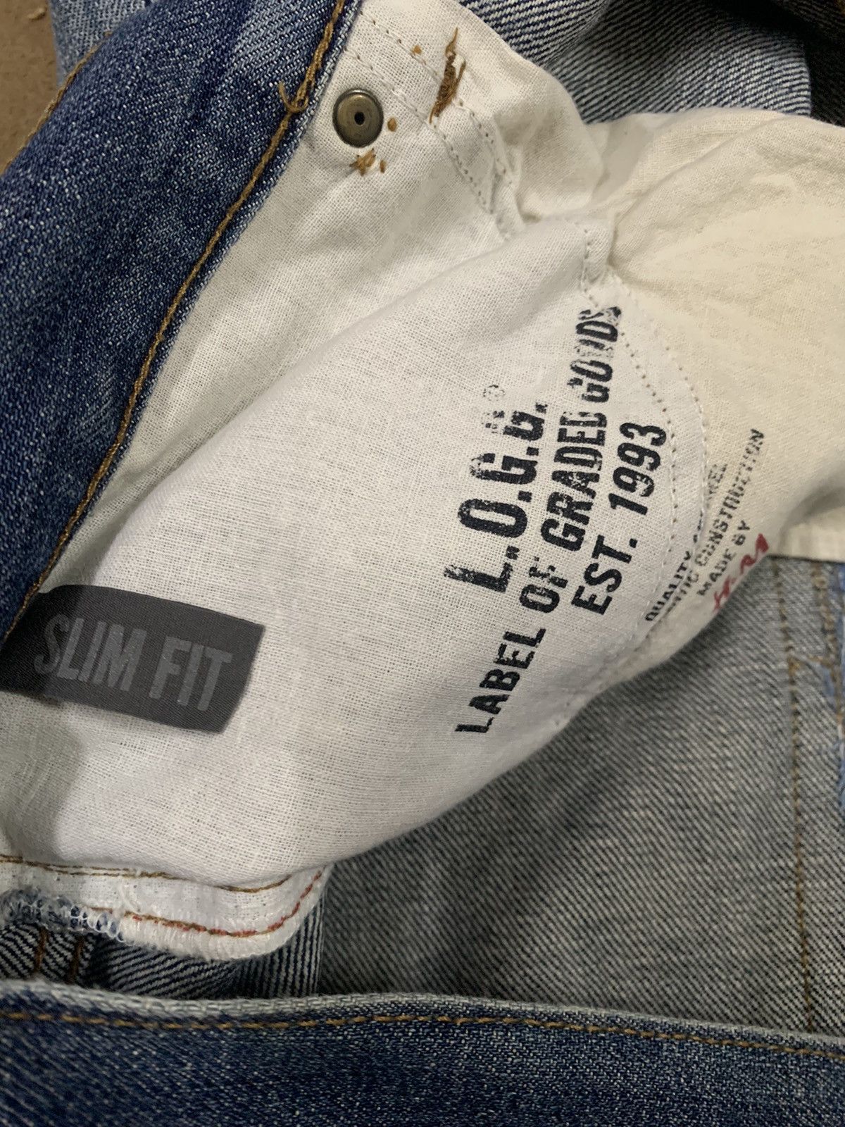 L.O.G.G. Y2K L.O.G.G. Double Knees Patches Loose Distressed Jeans Size US 35 - 17 Thumbnail
