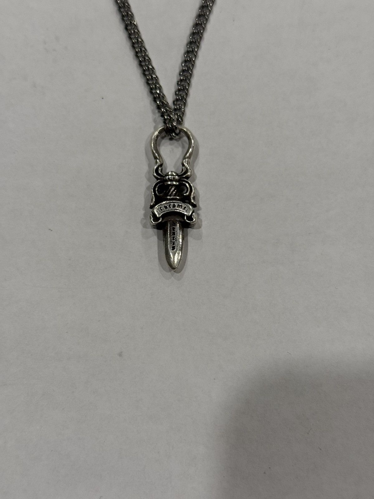 Chrome Hearts Chrome Hearts Dagger Pendant Silver Cuban Chain Necklace 925 Size ONE SIZE - 1 Thumbnail
