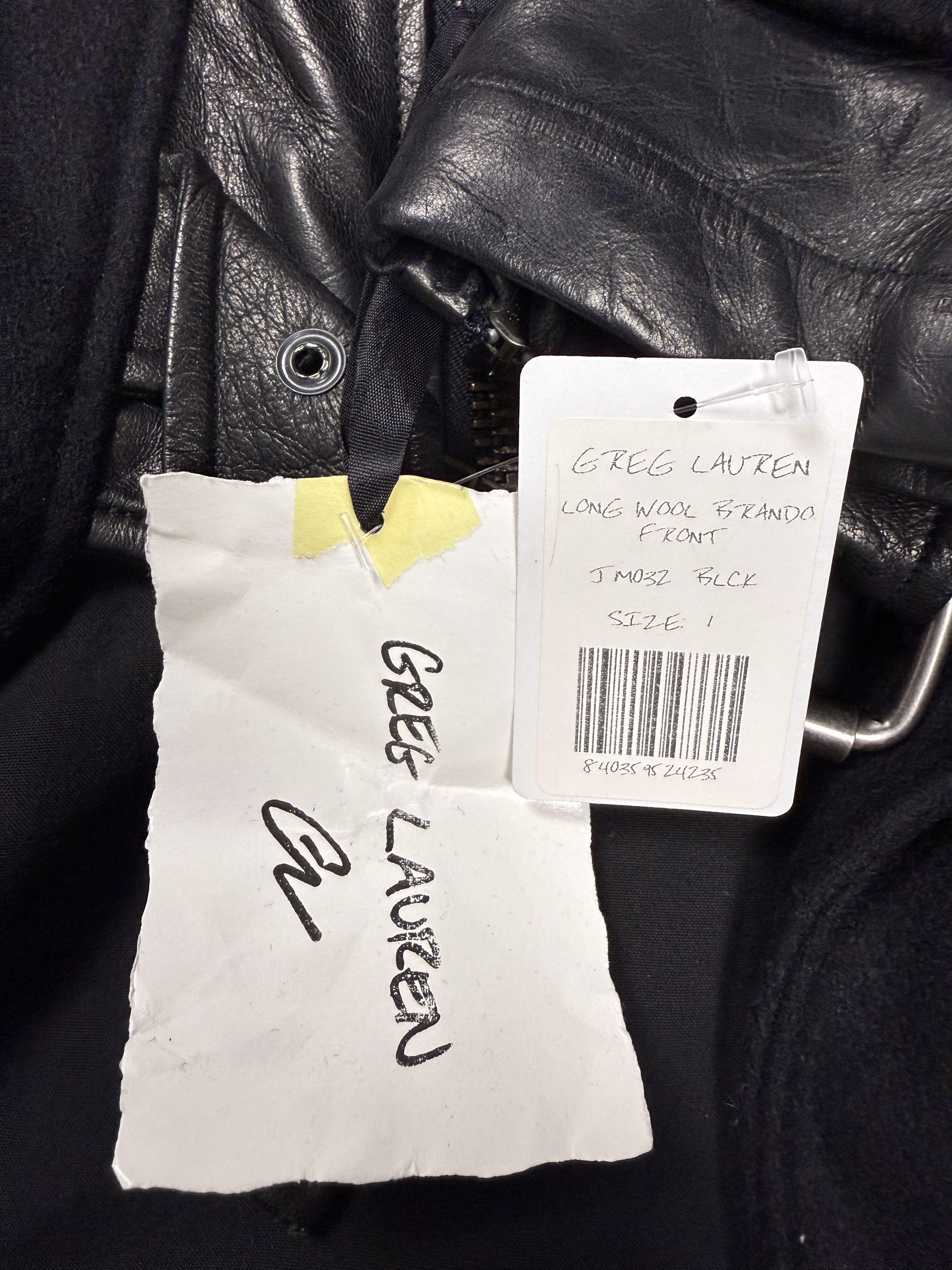 Greg Lauren $2850 Greg Lauren Long Leather / Wool Brando Front Coat Size US S / EU 44-46 / 1 - 10 Thumbnail