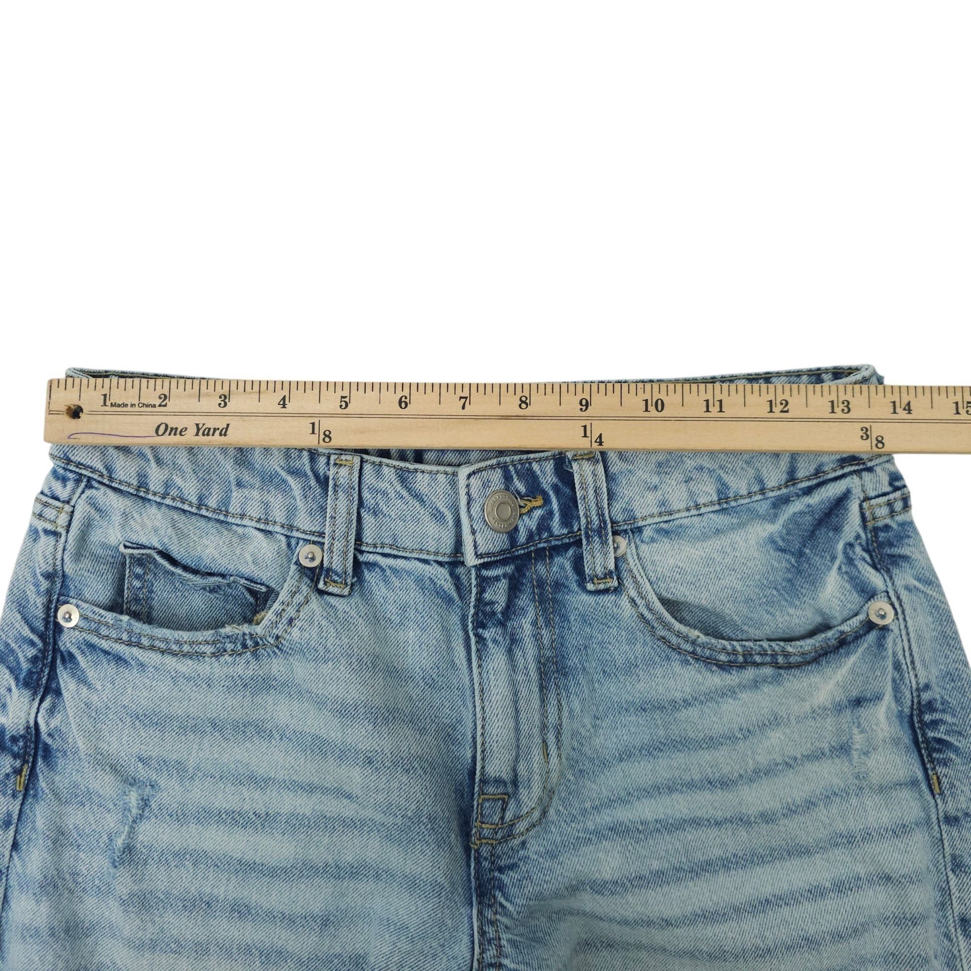 Aeropostale Aeropostale Low Rise Baggy Jeans Women 0 Short Distressed Size 25" / US 0 / IT 36 - 3 Thumbnail
