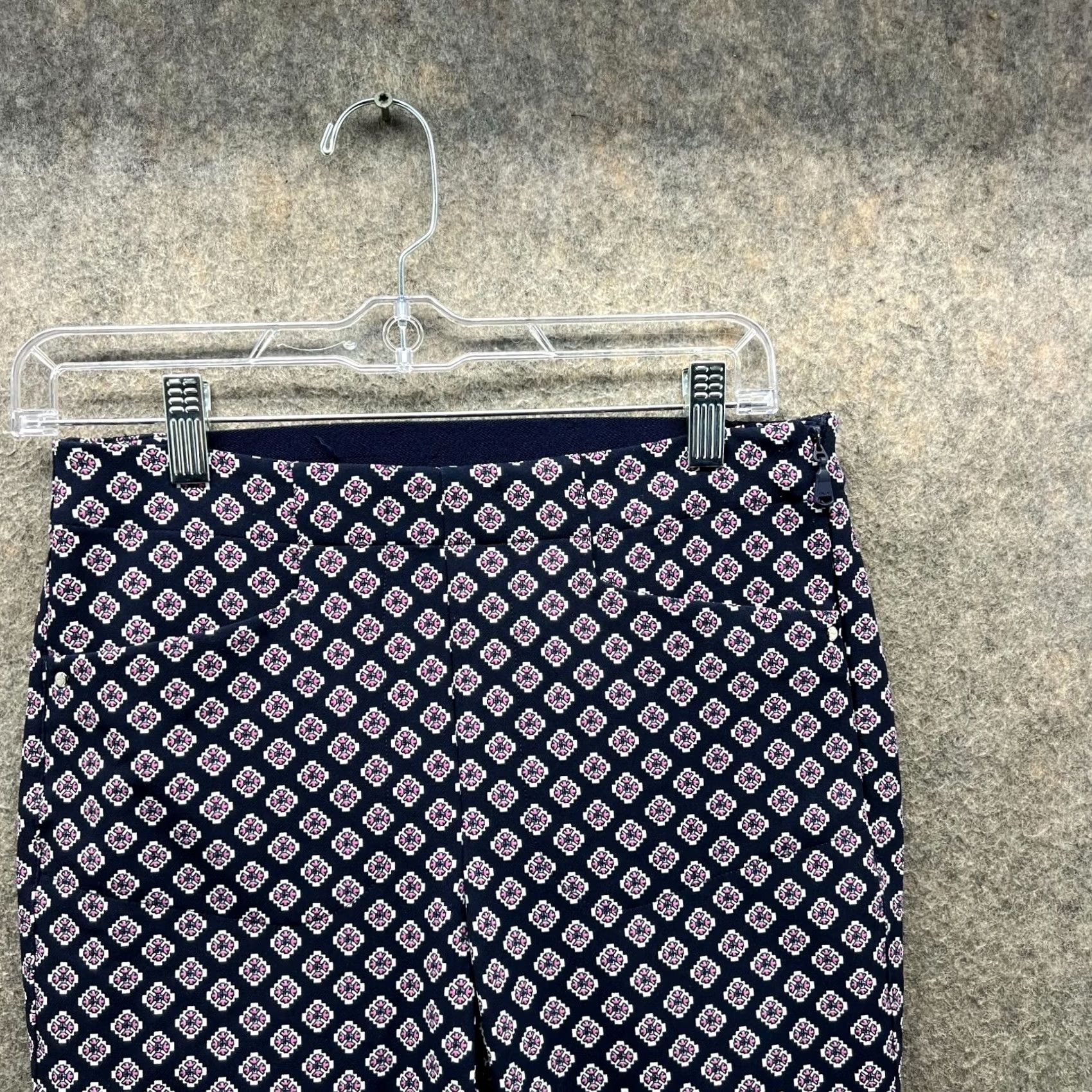 RLX Ralph Lauren RLX Ralph Lauren Pants Women 2 Blue Navy Leggings Geometric Floral Pockets Knit Nylon Size 26" / US 2 / IT 38 - 6 Thumbnail