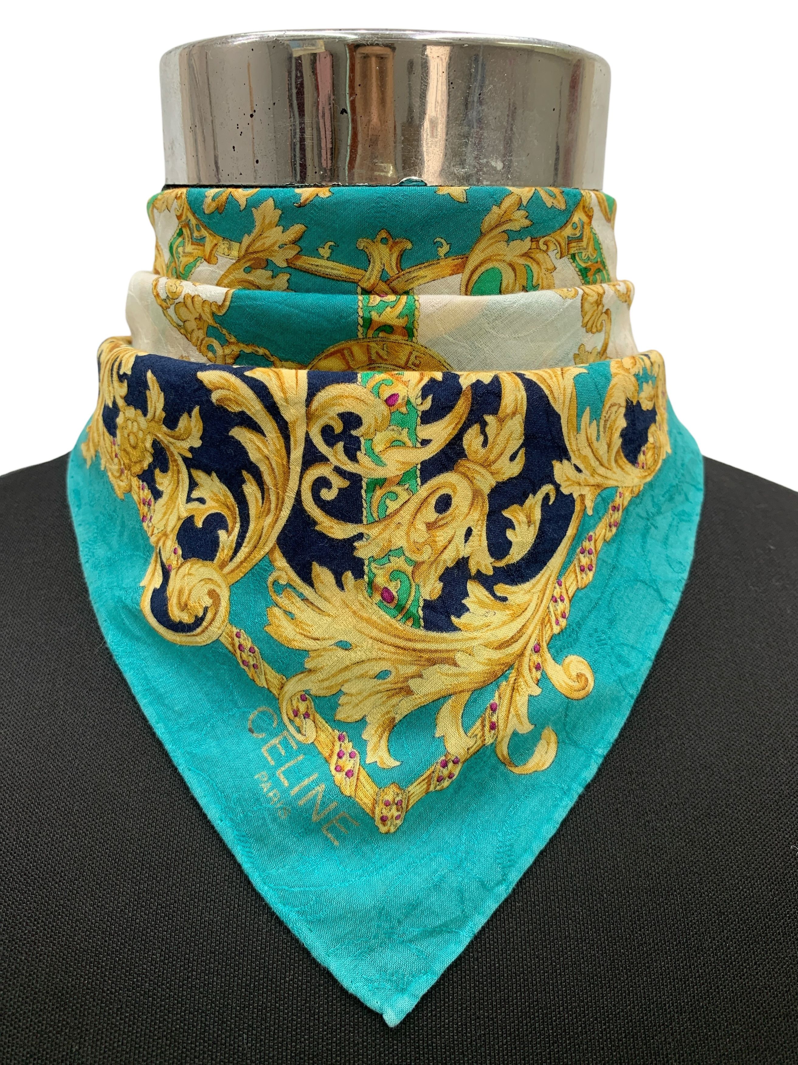 Celine × Vintage Vintage Celine Neckerchief/ Handkerchief - HKA945 Size ONE SIZE - 1 Thumbnail