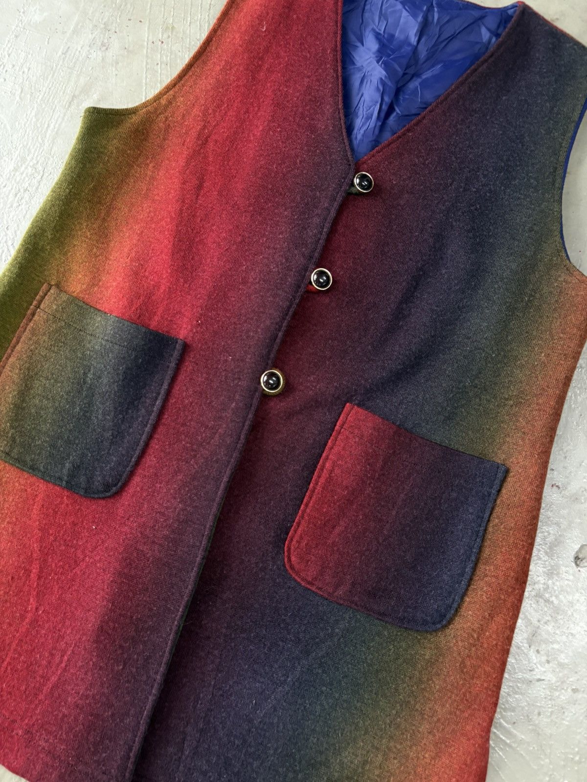 Vintage Vintage 80’s Wool Vest Rainbow Size US M / EU 48-50 / 2 - 3 Thumbnail