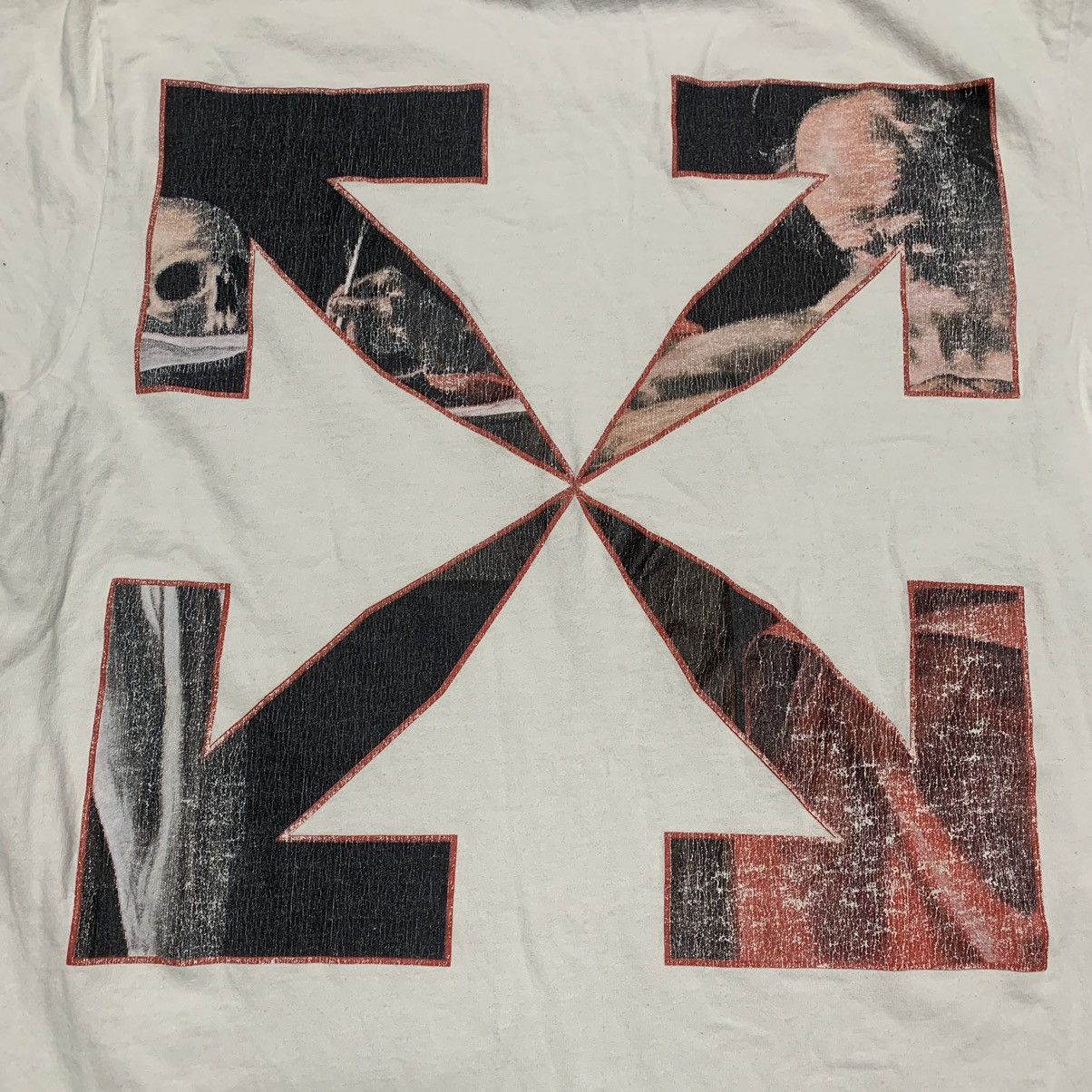 Off-White Off White XS Caravaggio Arrows White Tee Virgil Abloh Size US XS / EU 42 / 0 - 4 Thumbnail