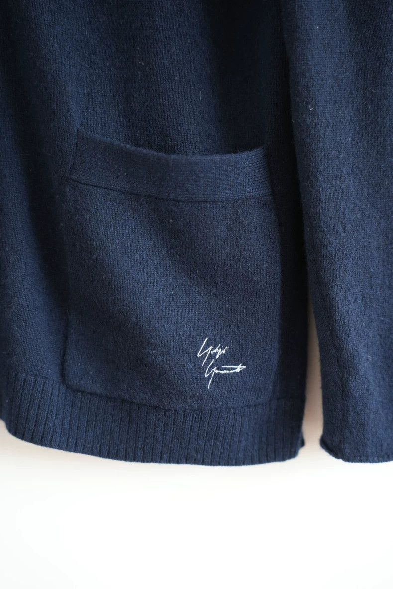 Yohji Yamamoto Yohji Yamamoto 13aw Signature Embroidered Cashmere Cardigan Size US L / EU 52-54 / 3 - 4 Thumbnail
