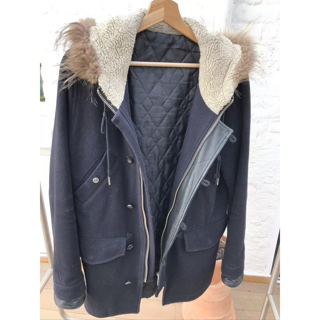 Sandro Navy Winter Parka Size US M / EU 48-50 / 2 - 3 Thumbnail