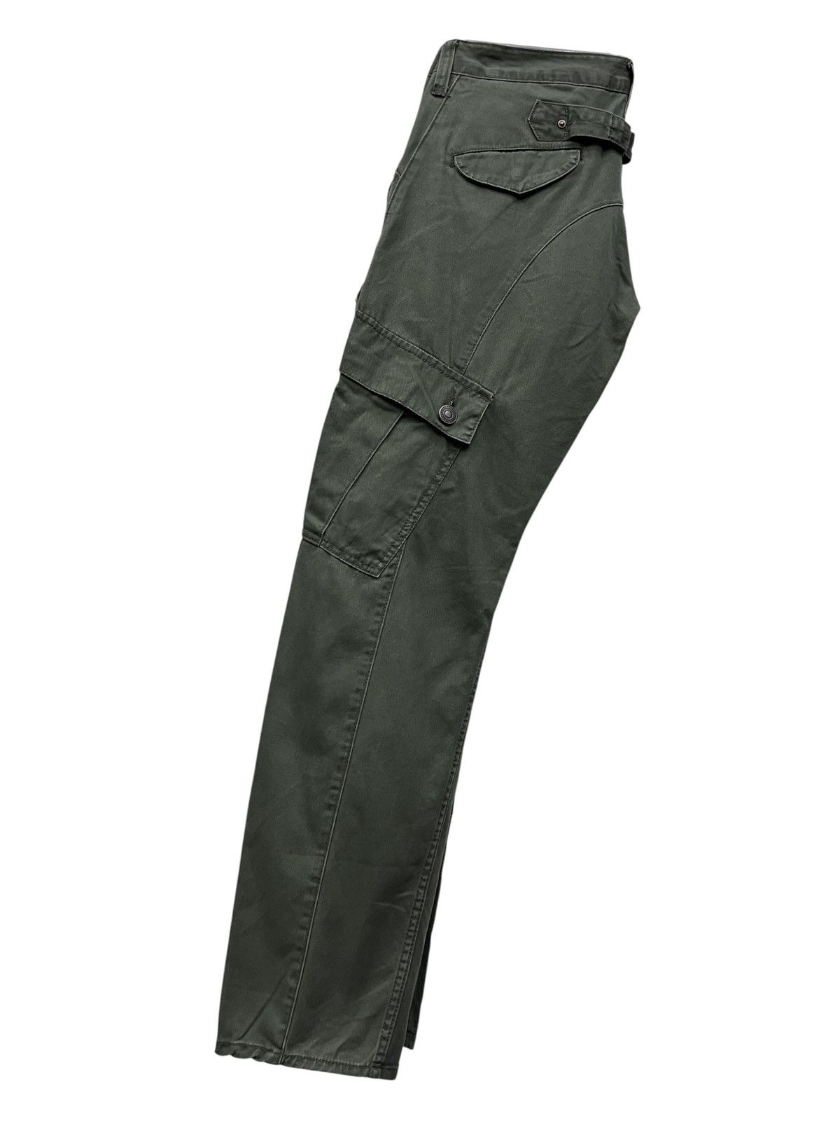 Japanese Brand Ultra Rare Dominate Green Army Big Slant Pocket Cargo Pants Size US 32 / EU 48 - 9 Thumbnail
