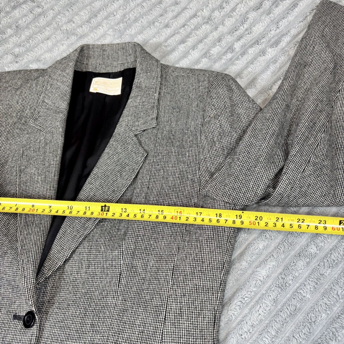 Pendleton Vintage Pendleton Blazer Womens 6 Black Plaid Houndstooth Size L / US 10 / IT 46 - 4 Thumbnail