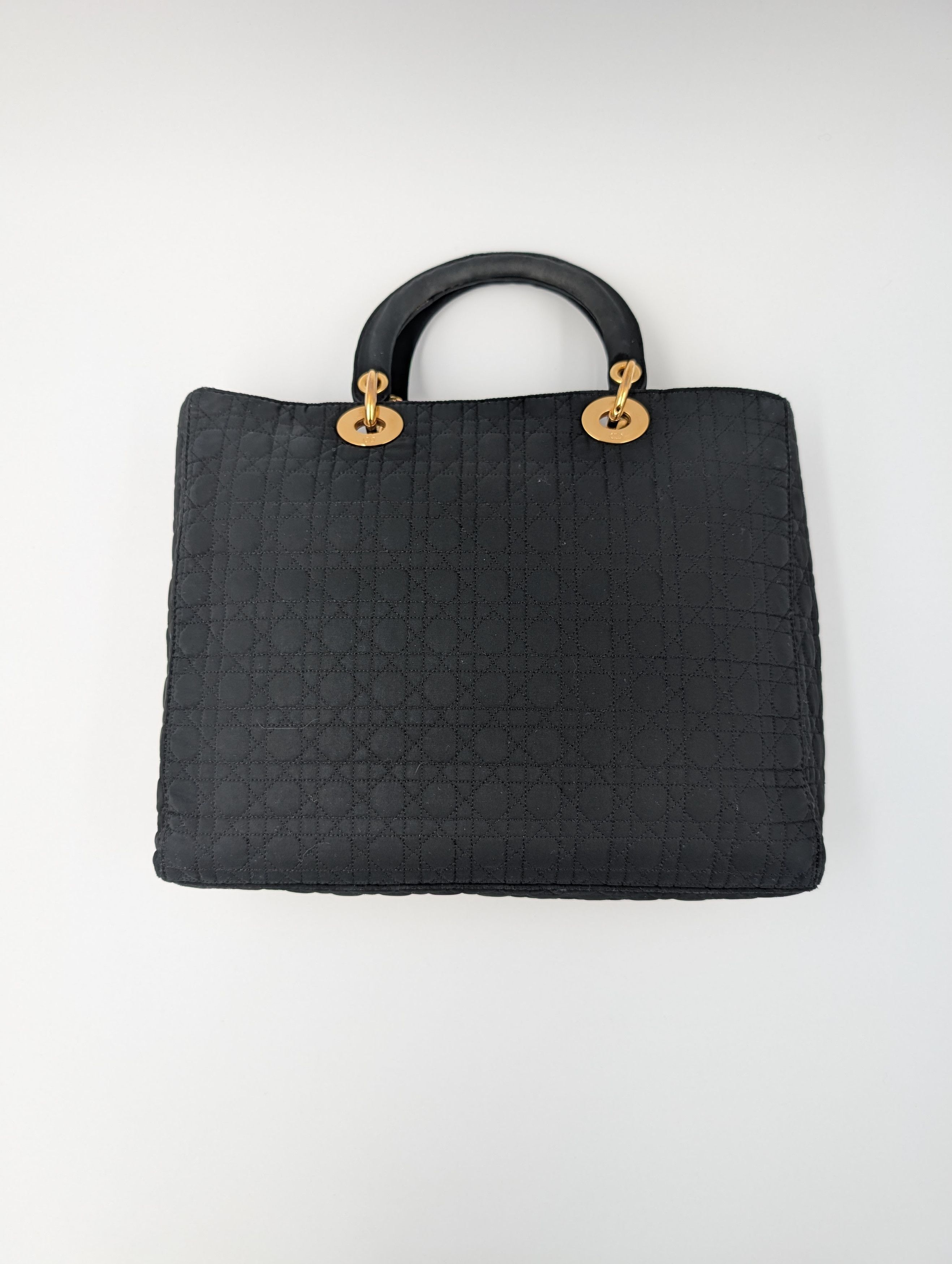 Dior Black Lady Dior Cloth Bag Size ONE SIZE - 2 Thumbnail