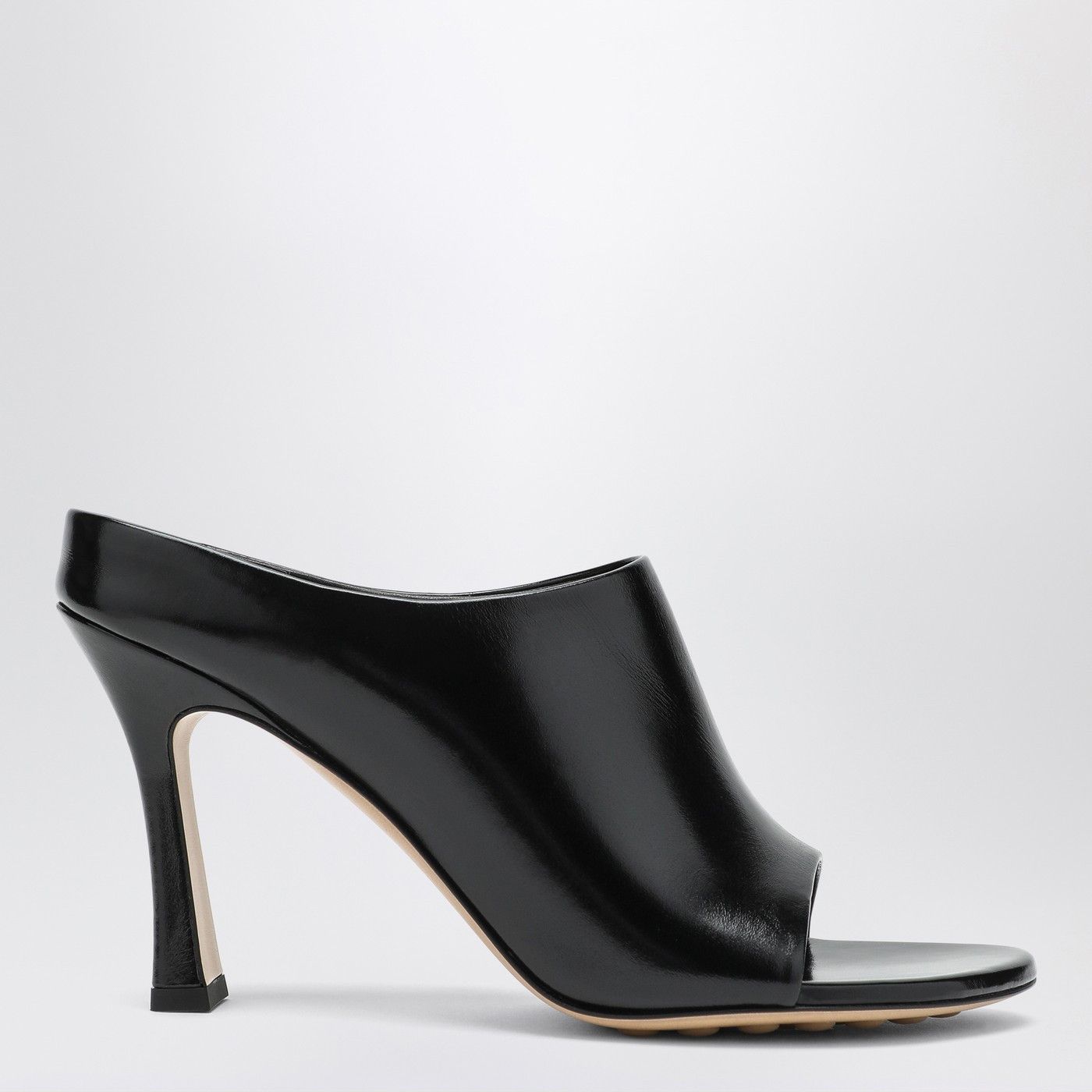Bottega Veneta Black Leather Rana Mule Shoes, Women's (Size 8.5)