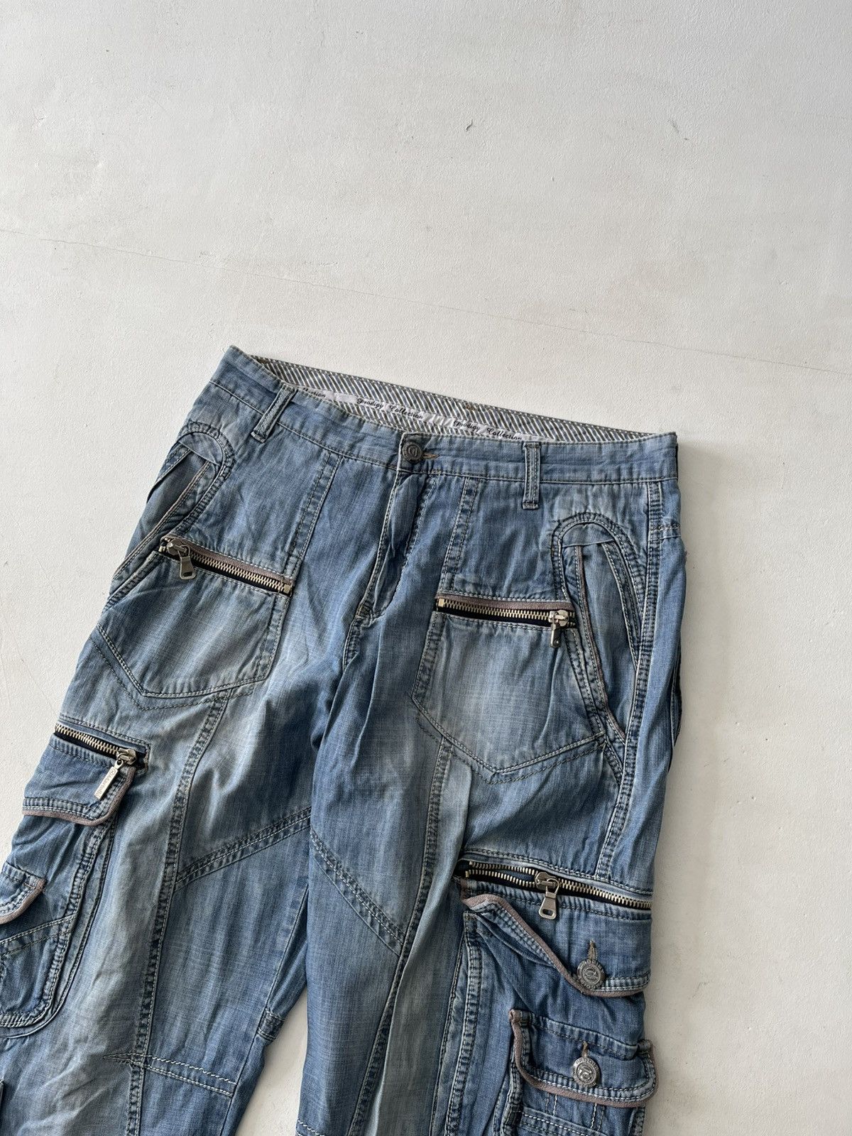 20471120 × If Six Was Nine Vntage 90s baggy wide parachute cargo washed denim Y2K Jeans Size US 32 / EU 48 - 5 Thumbnail