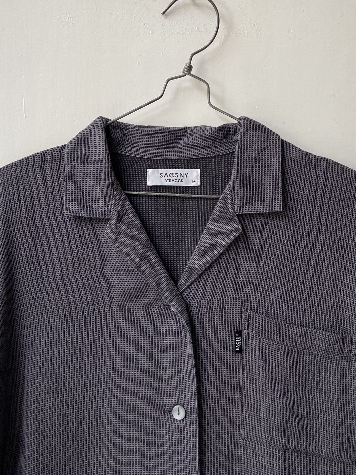 Designer × Japanese Brand × Yohji Yamamoto SACSNY Y’SACCS Grey Long Shirt Size US M / EU 48-50 / 2 - 3 Thumbnail