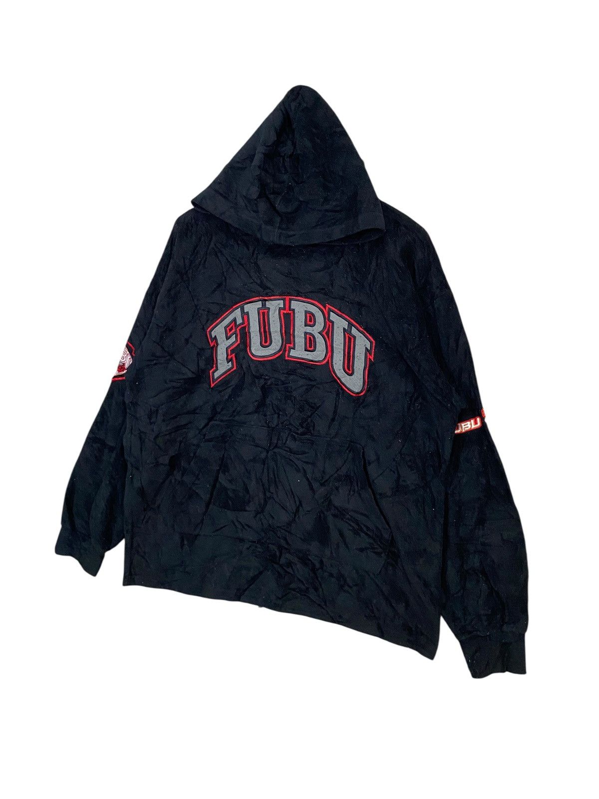 Fubu Vintage 90s fubu the collection fleece hoodie pullover Size US XL / EU 56 / 4 - 2 Thumbnail