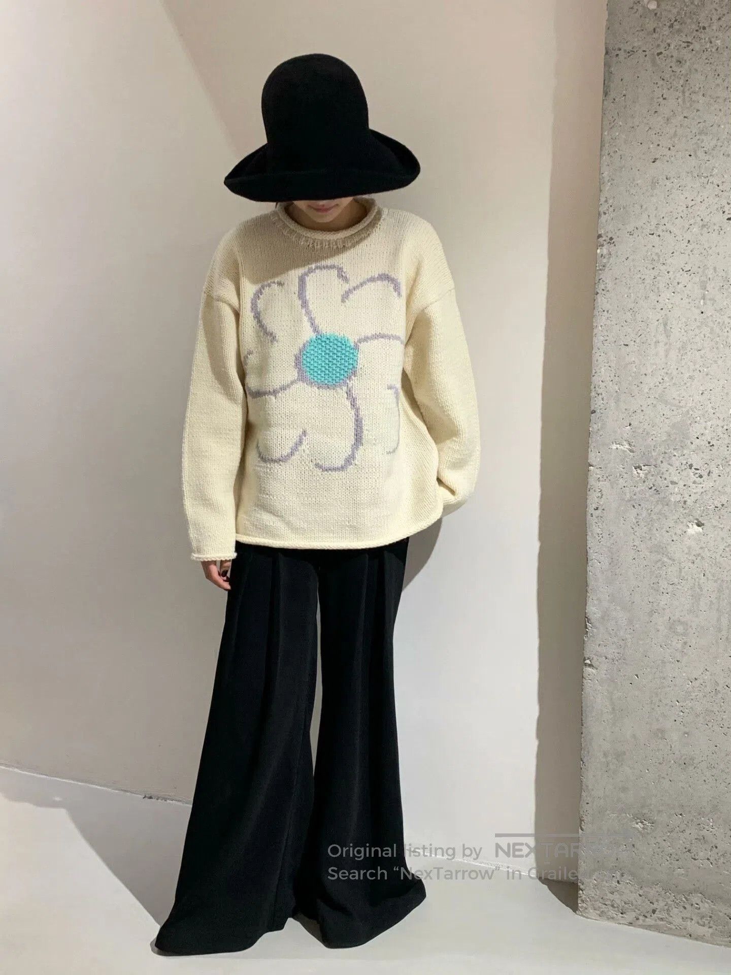 Japanese Brand ChahChah Floral Sweater for Fall/Winter. Size L / US 10 / IT 46 - 6 Thumbnail