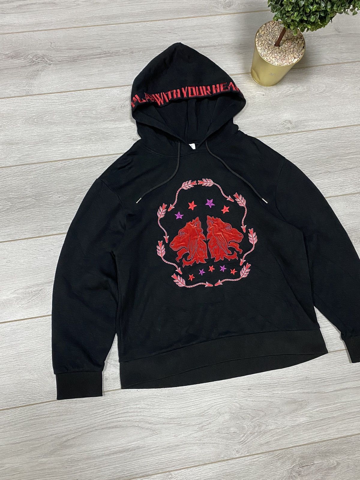 Sandro 🌹 SANDRO VINTAGE lion play with your heart DESIGNER HOODIE 🌹 Size M / US 6-8 / IT 42-44 - 2 Thumbnail