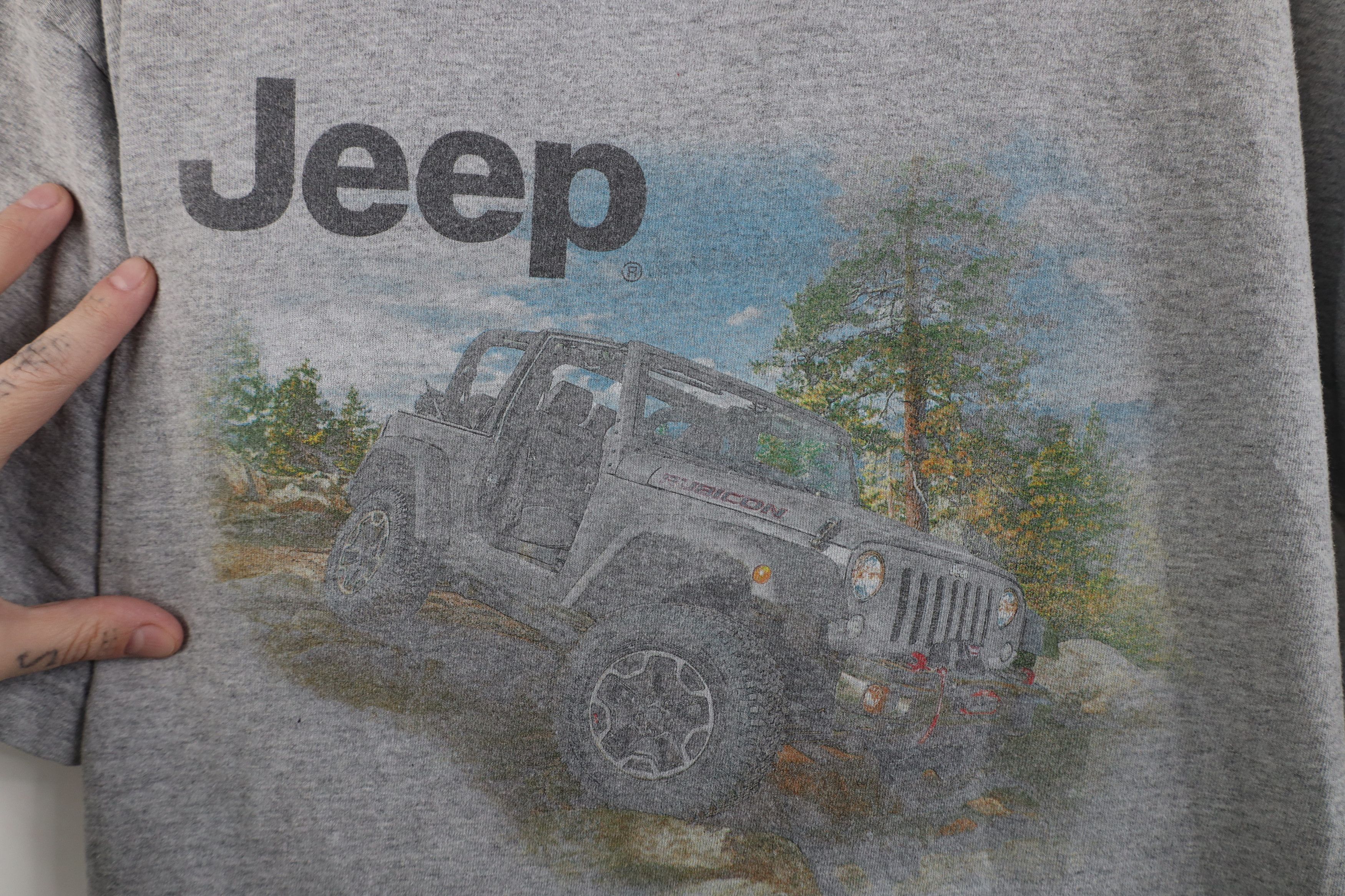 Vintage Vintage Spell Jeep Motor Co Rubicon T-Shirt Heather Gray USA Size US XL / EU 56 / 4 - 4 Thumbnail