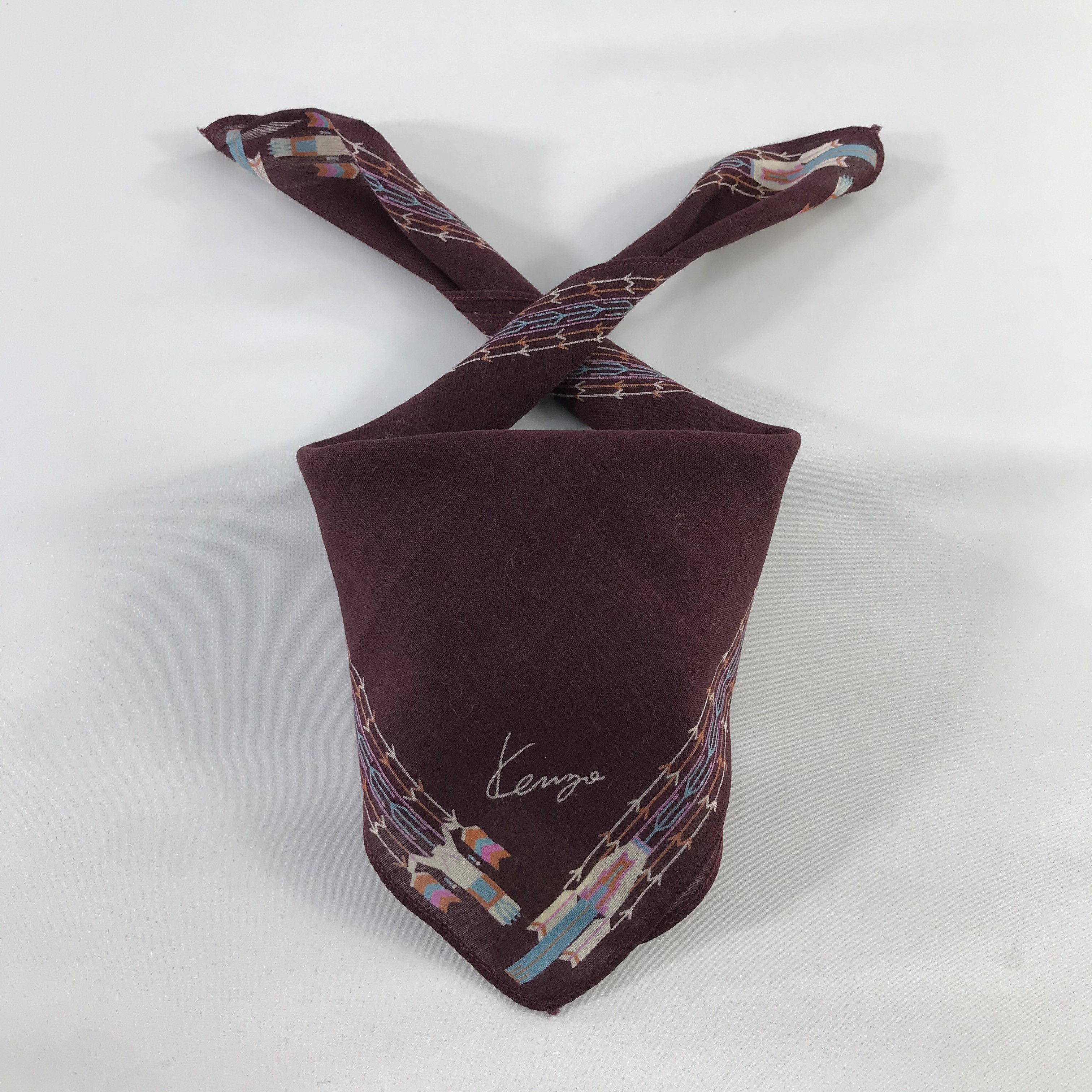 Kenzo × Vintage Kenzo Bandana / Handkerchief / Neckerchief - S744 Size ONE SIZE - 3 Thumbnail