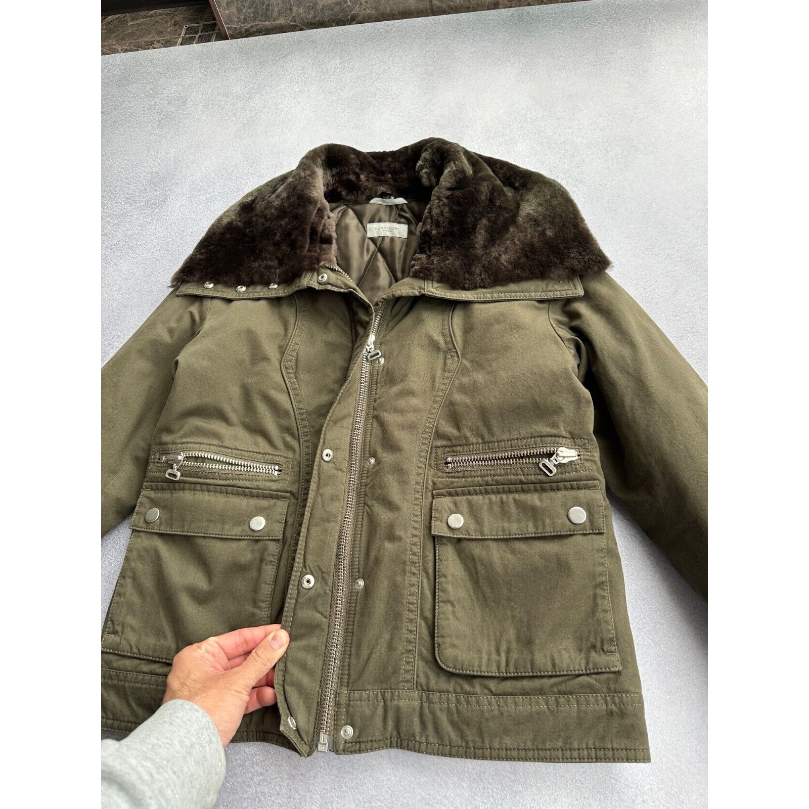 Vintage Hunkydory Stockholm Woman Puffer Fur Jacket Size S / US 4 / IT 40 - 7 Thumbnail