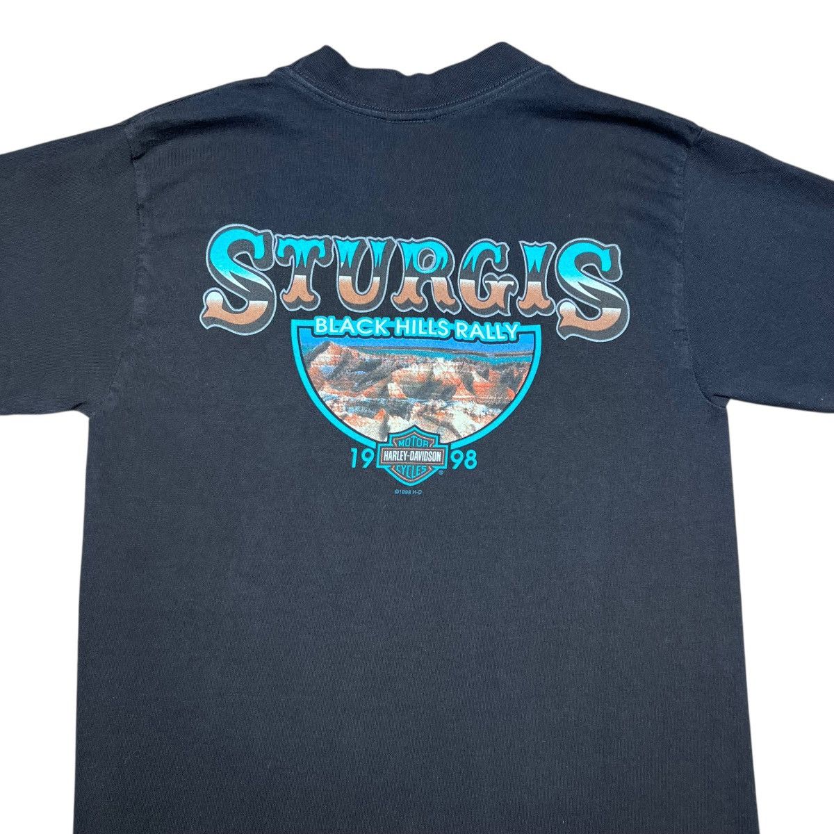 Harley Davidson Vtg 1998 Harley Davidson Sturgis Black Hills Rally Eagle Tee Size US S / EU 44-46 / 1 - 11 Thumbnail