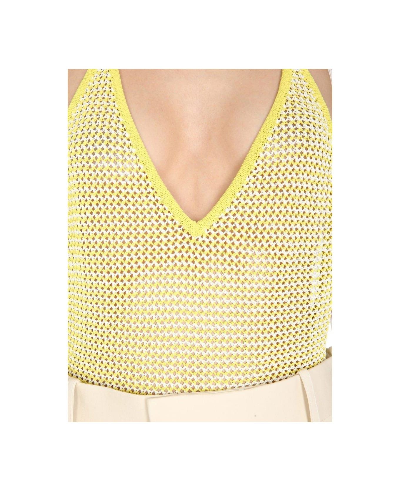 Bottega Veneta o1y0725 Bodysuit in Yellow Size S / US 4 / IT 40 - 2 Thumbnail