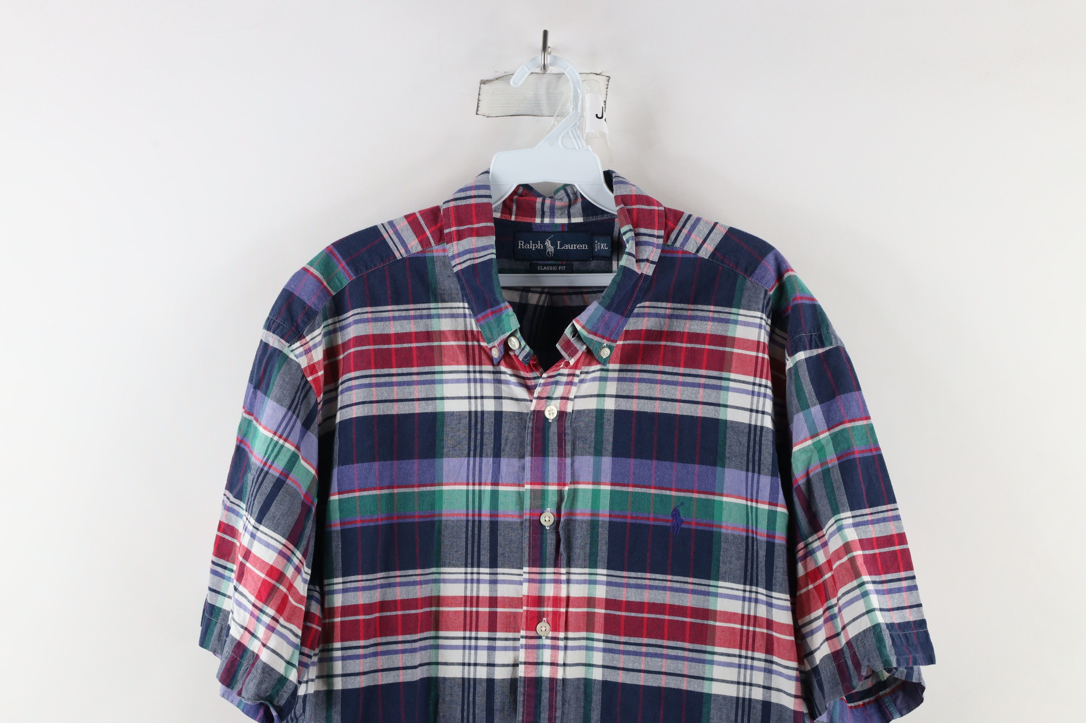 Ralph Lauren × Vintage Vintage 90s Ralph Lauren Short Sleeve Collared Button Shirt Size US XL / EU 56 / 4 - 2 Thumbnail