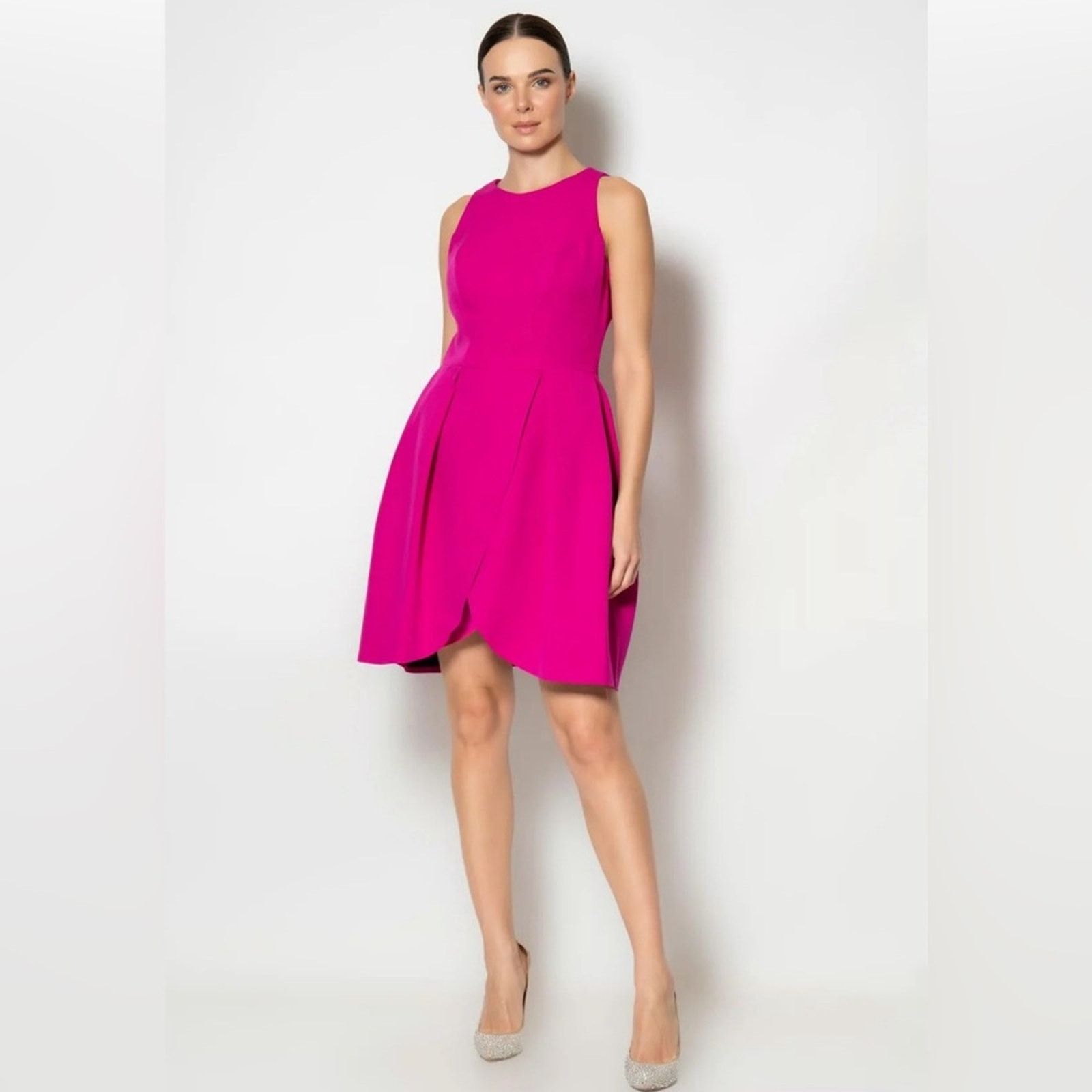 Other Jane Summers Pink Textured Silk And Cotton Mini Dress Size XL / US 12-14 / IT 48-50 - 1 Thumbnail