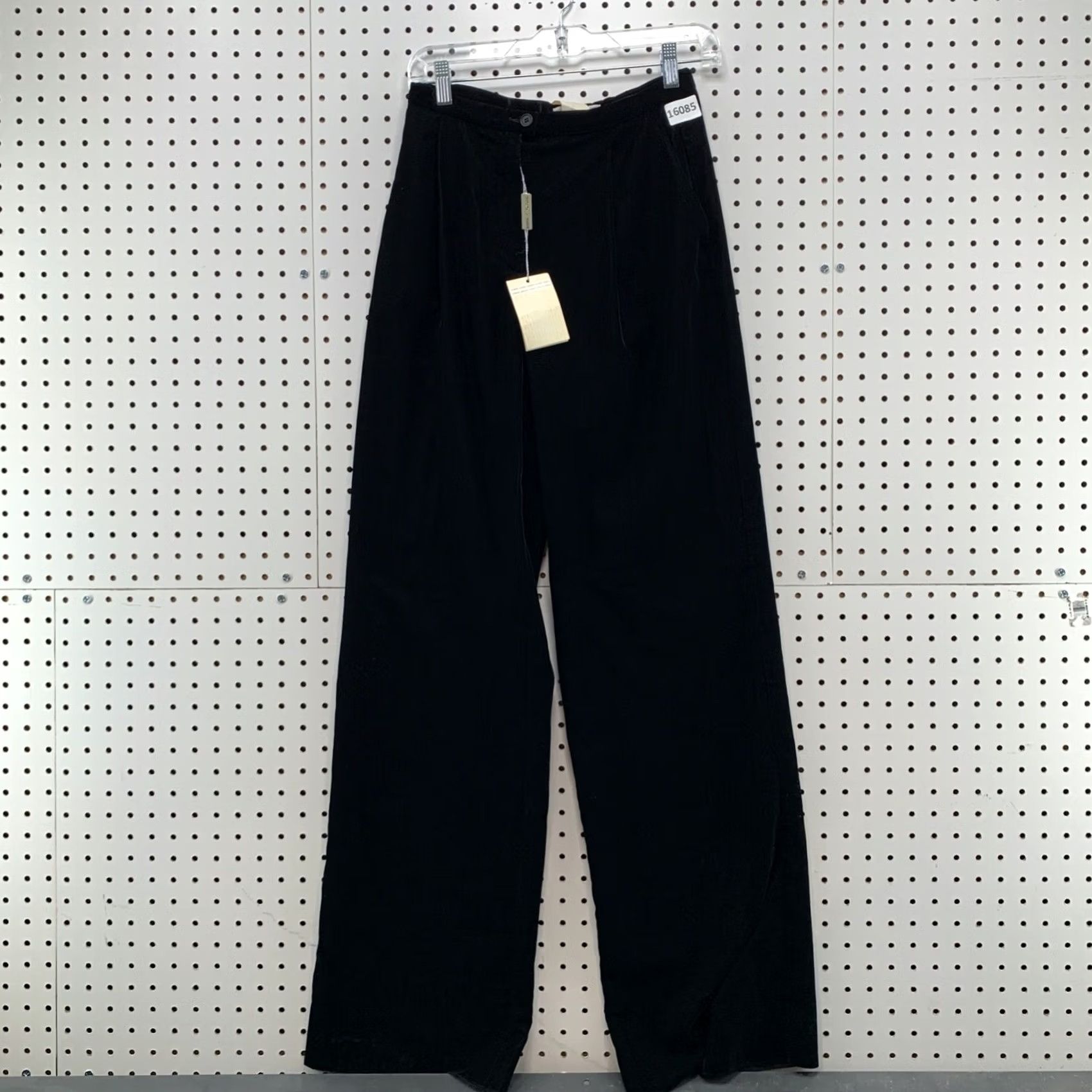 Emporio Armani VINTAGE Emporio Armani Black Womens Velour Pants Wide Leg Fit 25X30 NEW Size 42" / US 20 - 5 Thumbnail