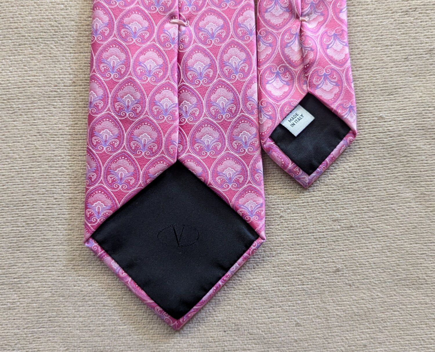 Valentino Valentino Pink Patterned Silk Tie (NWT) Size ONE SIZE - 7 Thumbnail