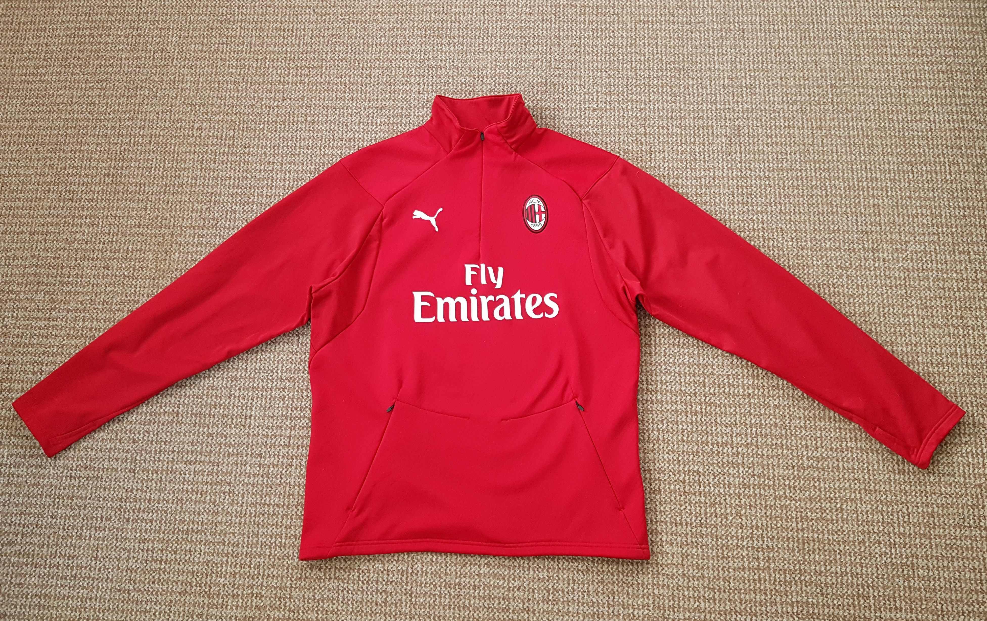Puma Puma AC Milan 1/2 Zip Warm Training Fleece Soccer Jersey Size US XL / EU 56 / 4 - 4 Thumbnail