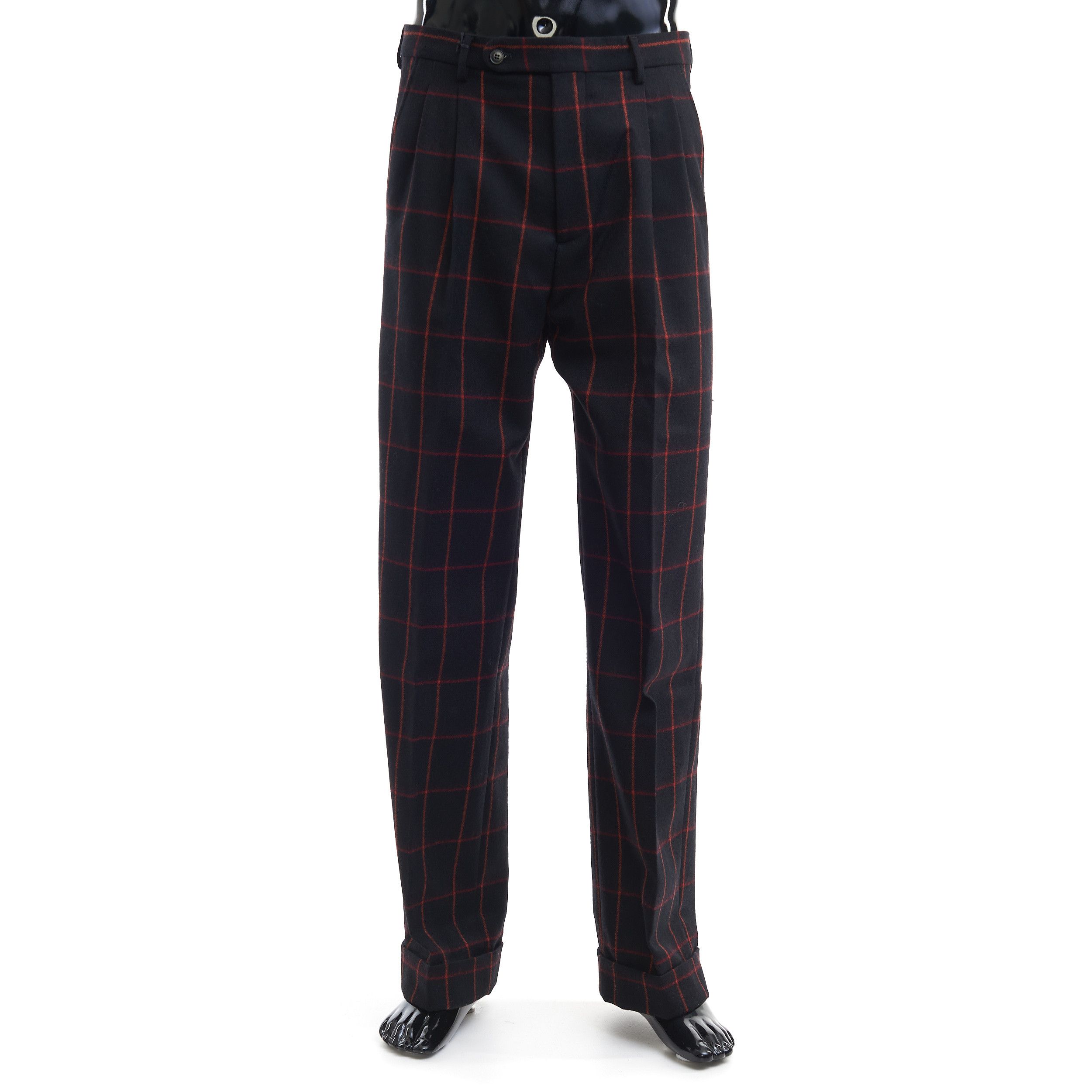 Gucci Check Wool Trouser In Black And Red Size US 32 / EU 48 - 1 Thumbnail