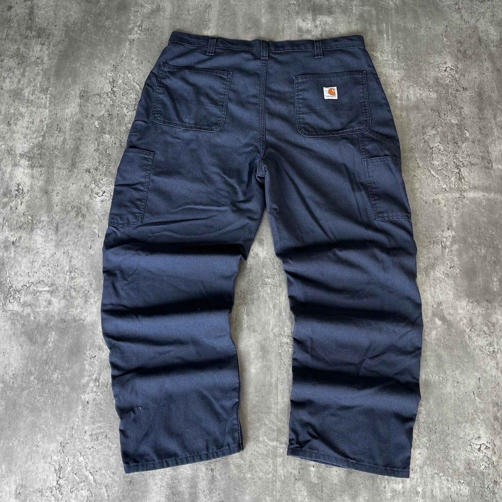 Carhartt × Carhartt Wip × Vintage Crazy Vintage Y2K Carhartt Baggy Carpenter Pants Navy Blue Size US 38 / EU 54 - 1 Thumbnail