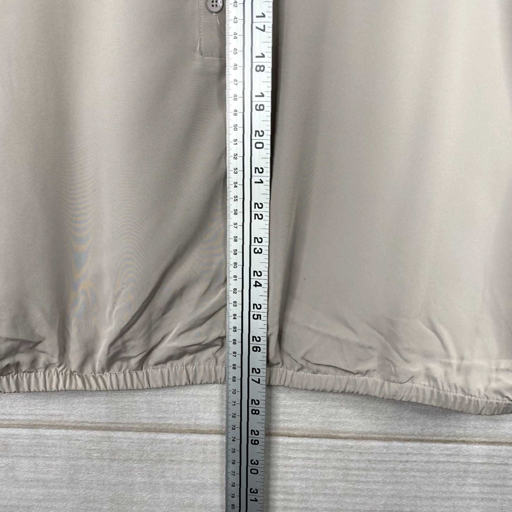 Ann Taylor Ann Taylor Loft Top Blouse Womens XL Beige Pockets 1/2 Button Up Flowy Minimalist Size XL / US 12-14 / IT 48-50 - 5 Thumbnail
